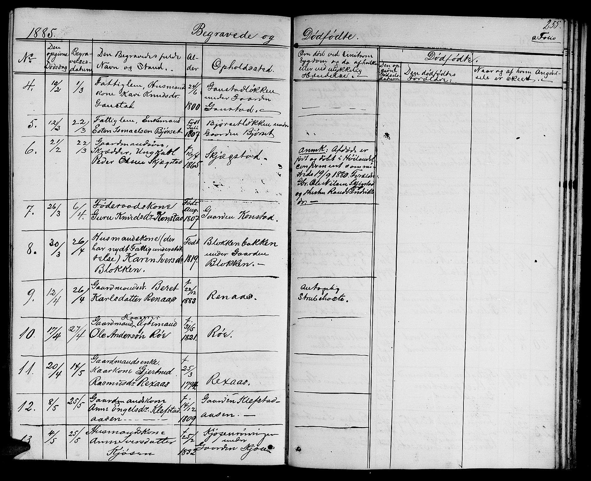 Ministerialprotokoller, klokkerbøker og fødselsregistre - Sør-Trøndelag, AV/SAT-A-1456/694/L1131: Parish register (copy) no. 694C03, 1858-1886, p. 255