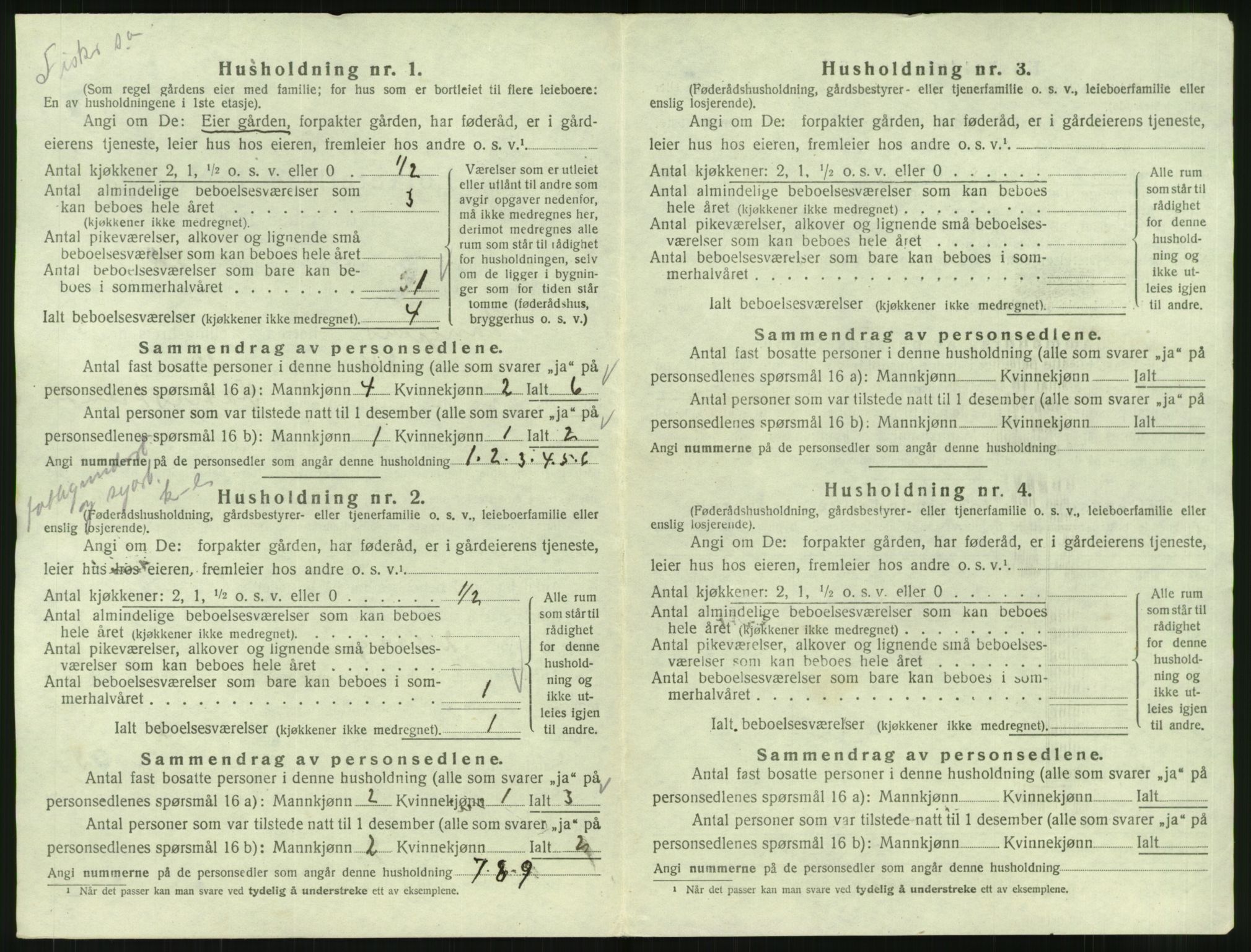 SAT, 1920 census for Langenes, 1920, p. 373