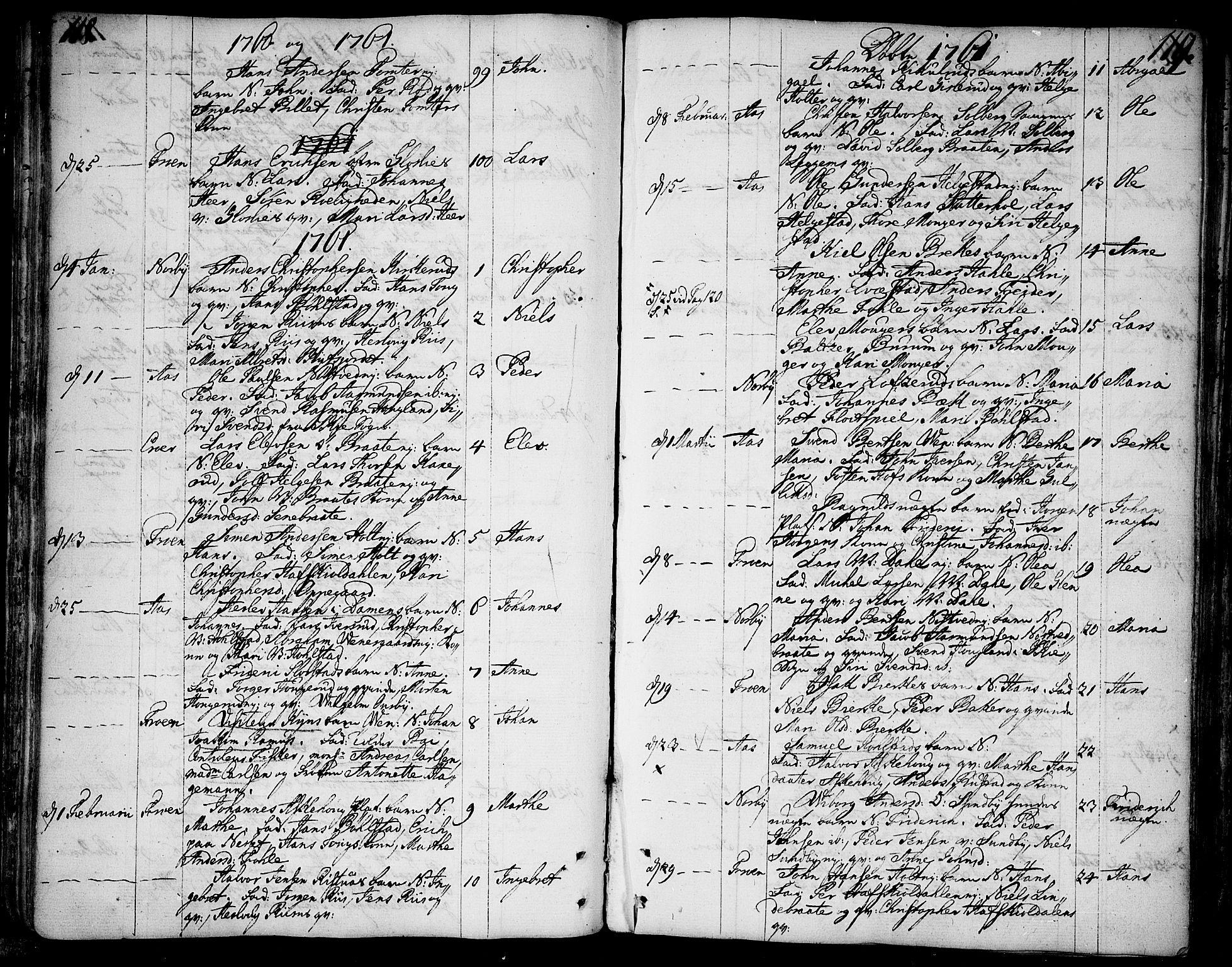 Ås prestekontor Kirkebøker, SAO/A-10894/F/Fa/L0001: Parish register (official) no. I 1, 1742-1778, p. 118-119