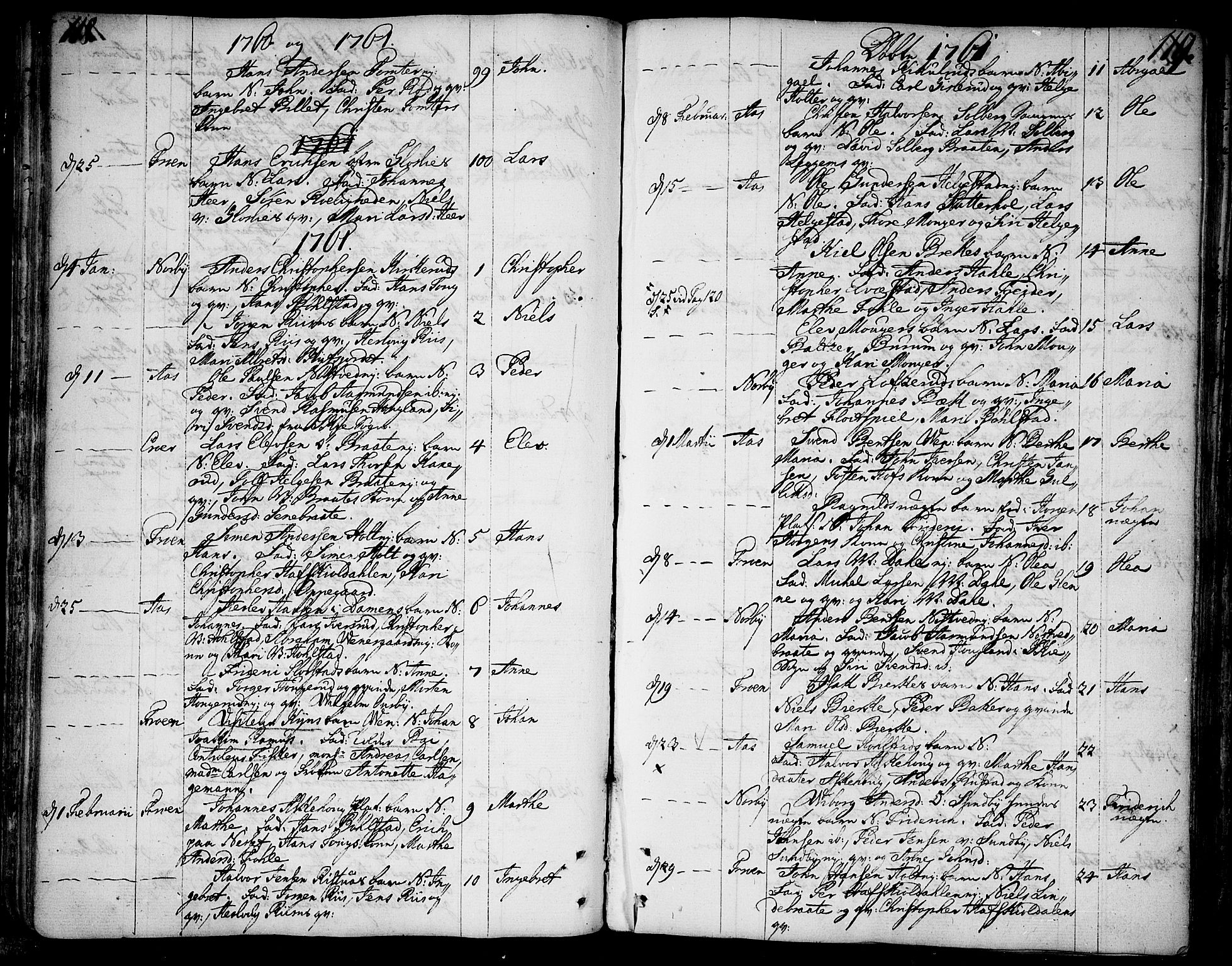 Ås prestekontor Kirkebøker, AV/SAO-A-10894/F/Fa/L0001: Parish register (official) no. I 1, 1742-1778, p. 118-119