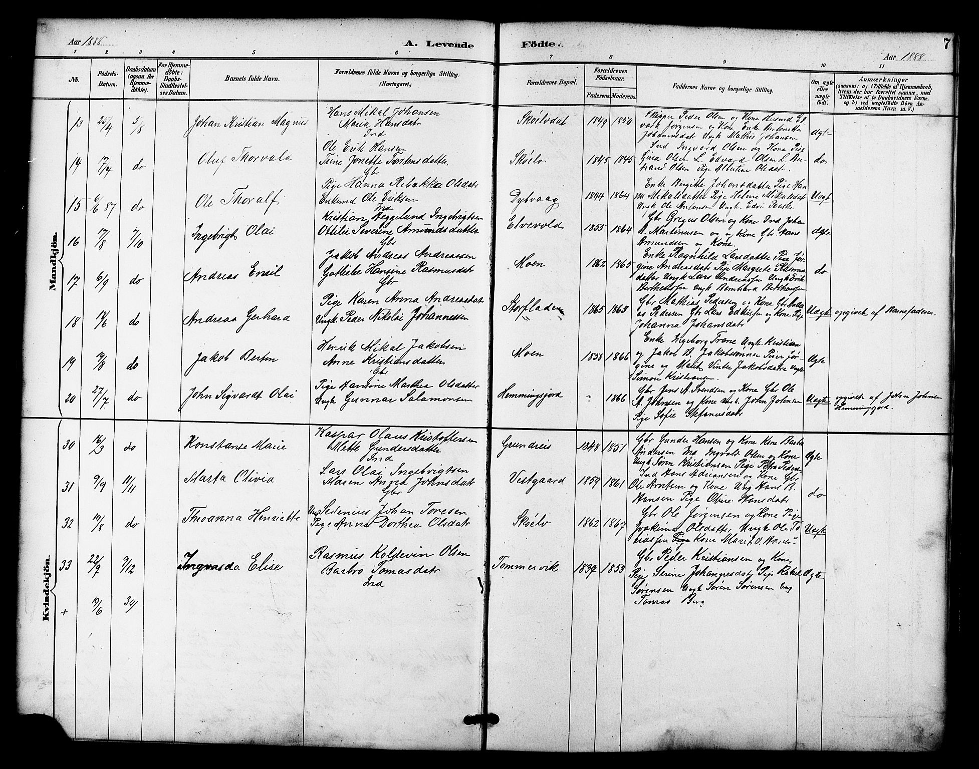 Tranøy sokneprestkontor, AV/SATØ-S-1313/I/Ia/Iab/L0022klokker: Parish register (copy) no. 22, 1887-1912, p. 7