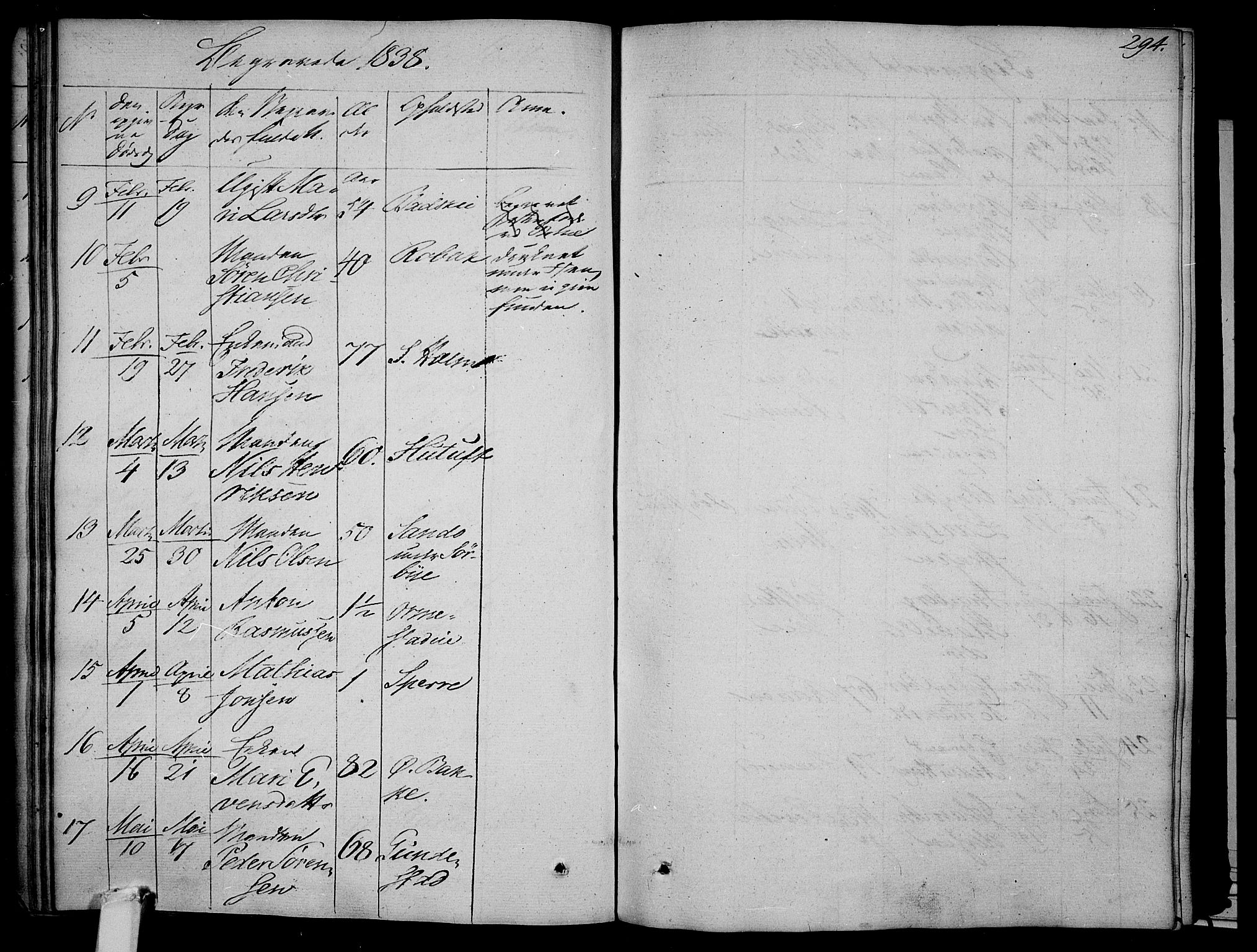 Våle kirkebøker, SAKO/A-334/F/Fa/L0008: Parish register (official) no. I 8, 1824-1844, p. 294