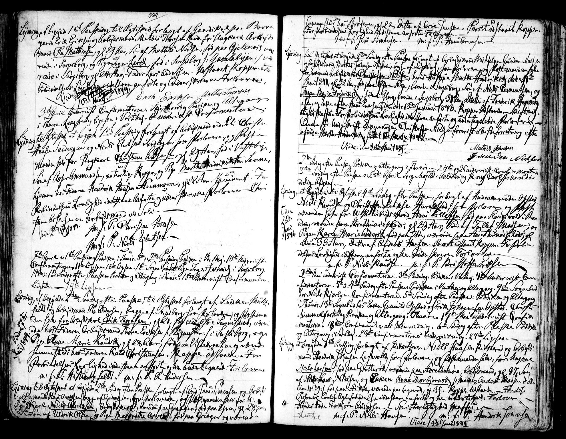 Tune prestekontor Kirkebøker, AV/SAO-A-2007/F/Fa/L0009: Parish register (official) no. 9, 1842-1846, p. 329