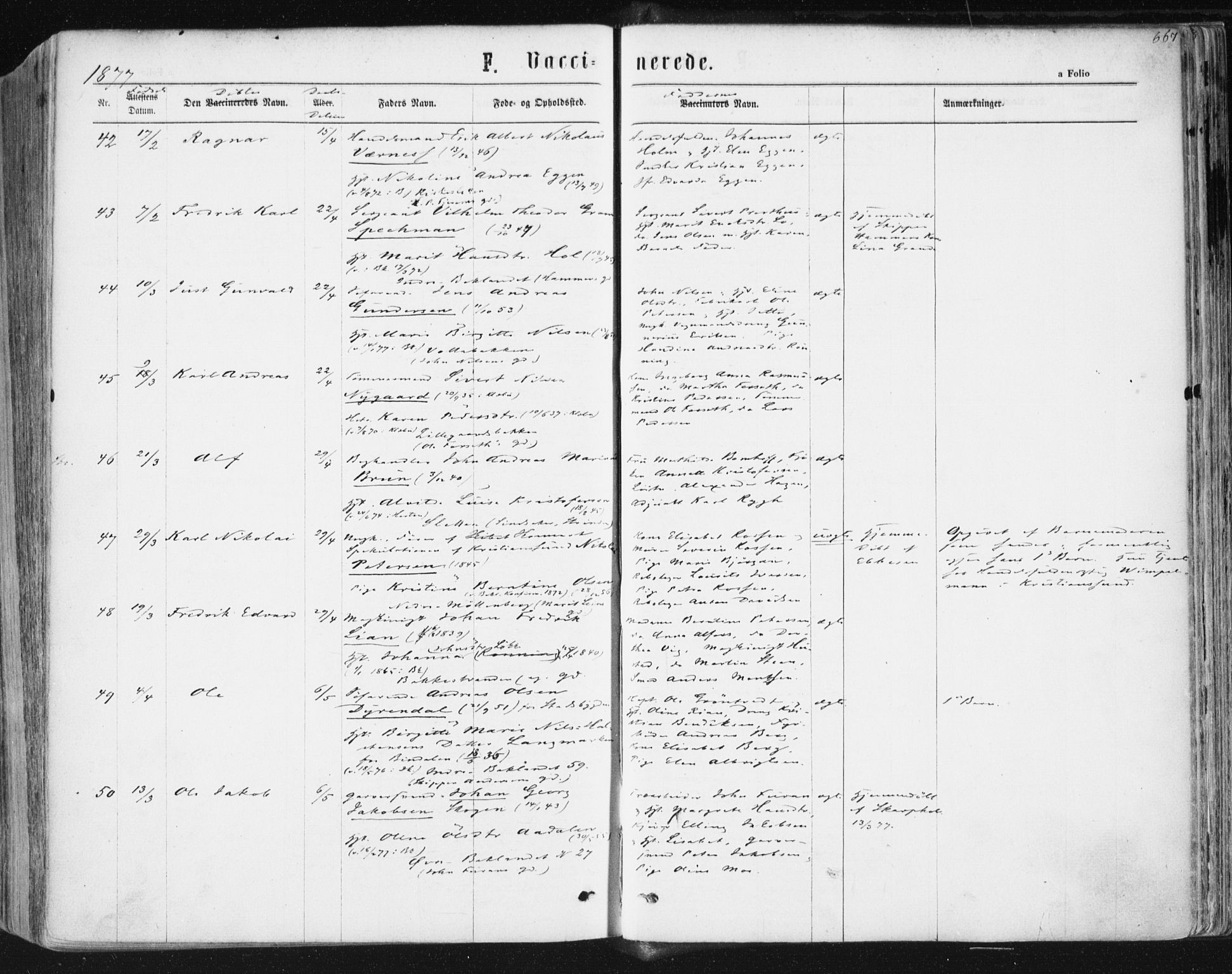 Ministerialprotokoller, klokkerbøker og fødselsregistre - Sør-Trøndelag, AV/SAT-A-1456/604/L0186: Parish register (official) no. 604A07, 1866-1877, p. 667