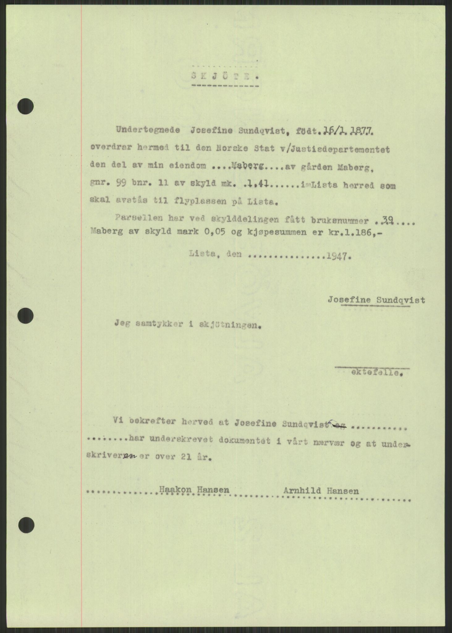 Forsvarsdepartementet, 10. kontor / Oppgjørskontoret, AV/RA-RAFA-1225/D/Db/L0182: Lista oppgjørskontor, 1942-1950, p. 71