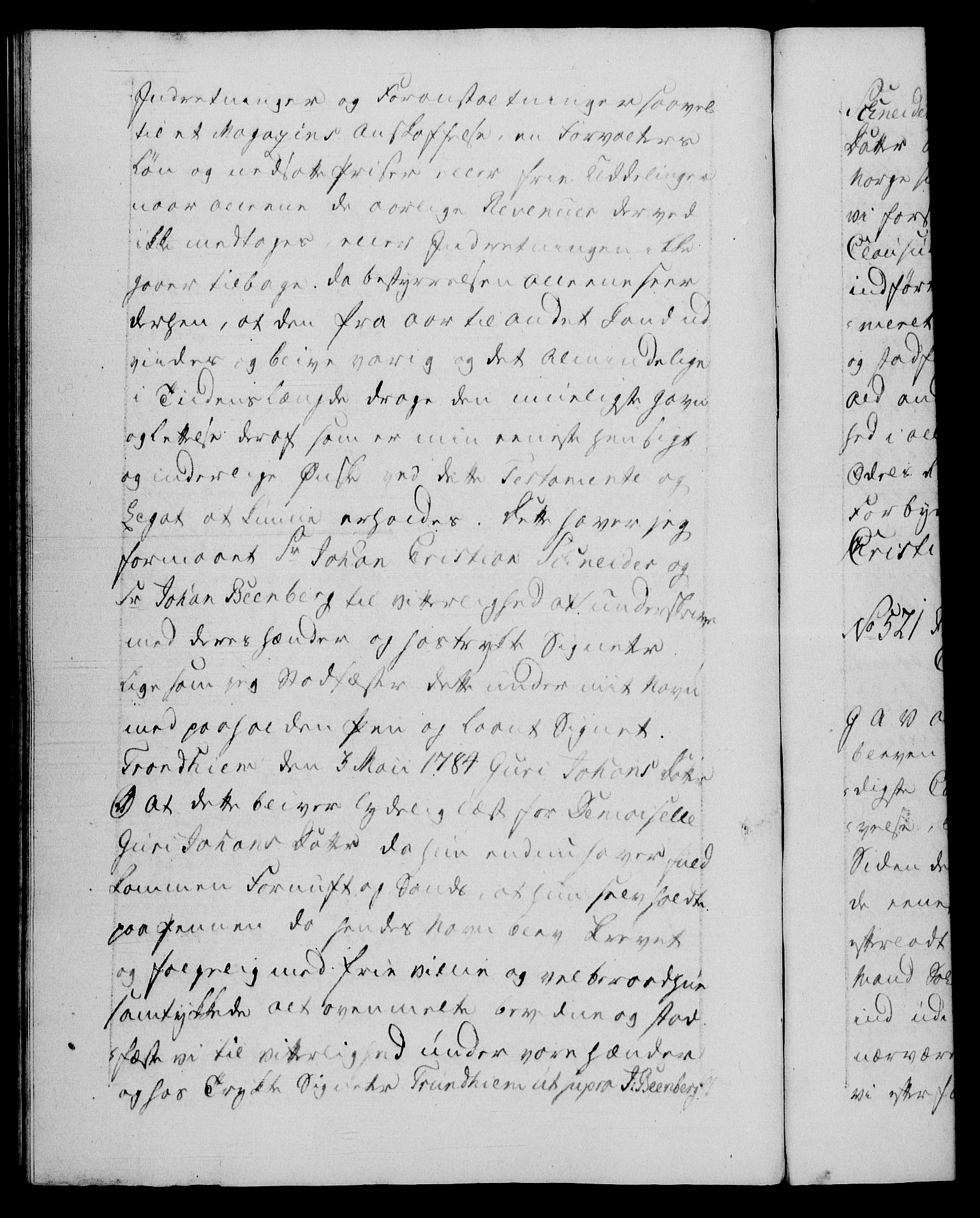 Danske Kanselli 1572-1799, AV/RA-EA-3023/F/Fc/Fca/Fcaa/L0050: Norske registre, 1784-1785, p. 312b