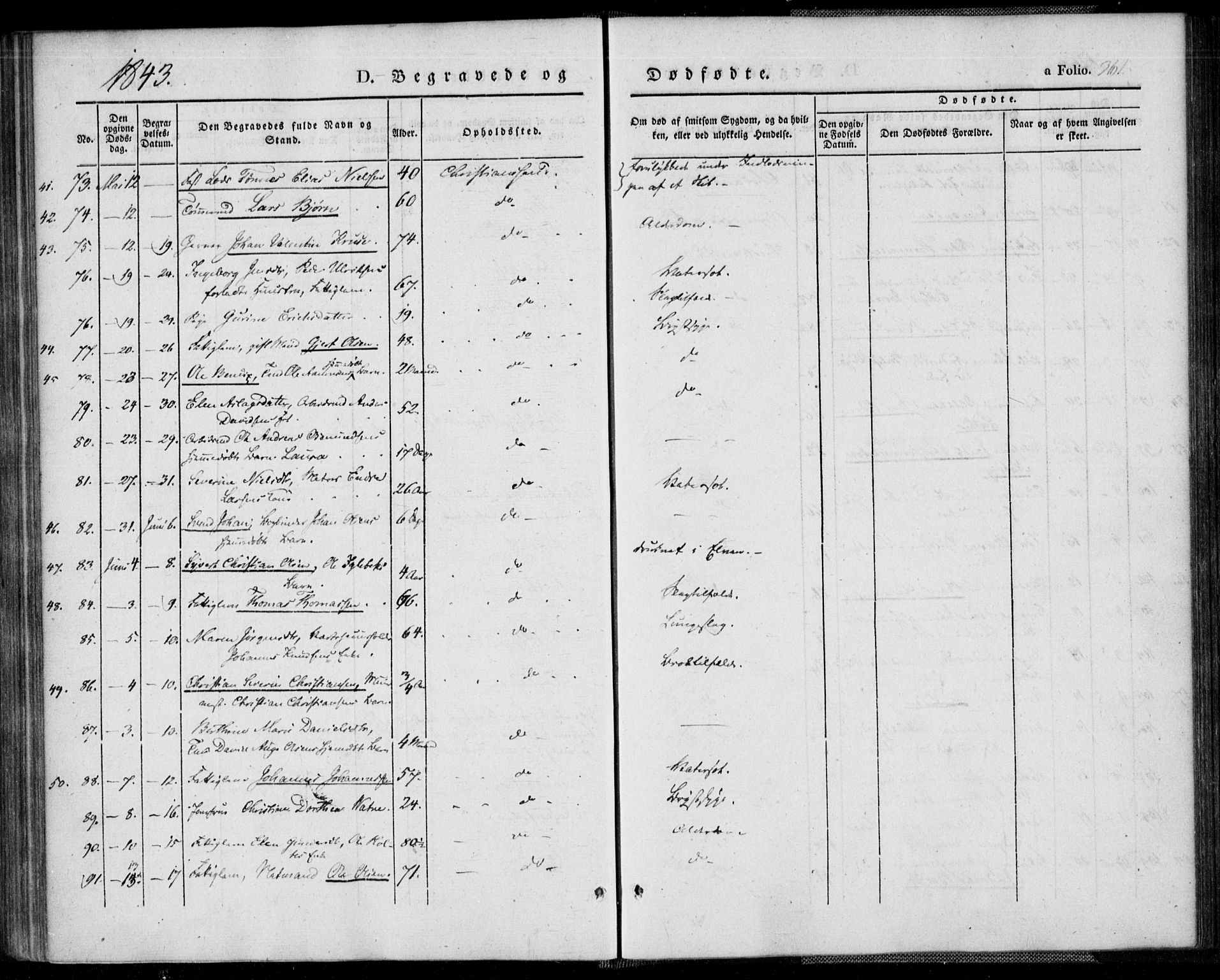 Kristiansand domprosti, AV/SAK-1112-0006/F/Fa/L0013: Parish register (official) no. A 13, 1842-1851, p. 361