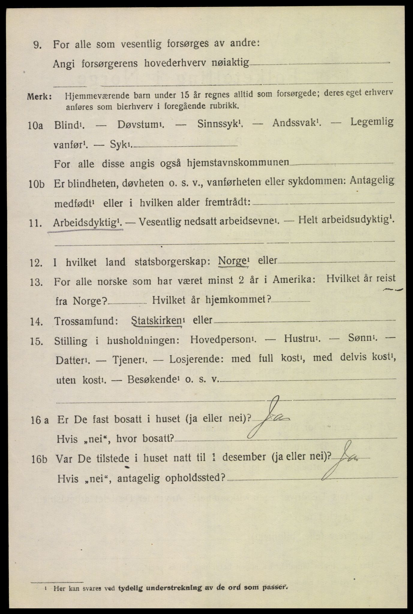 SAH, 1920 census for Lesja, 1920, p. 2525