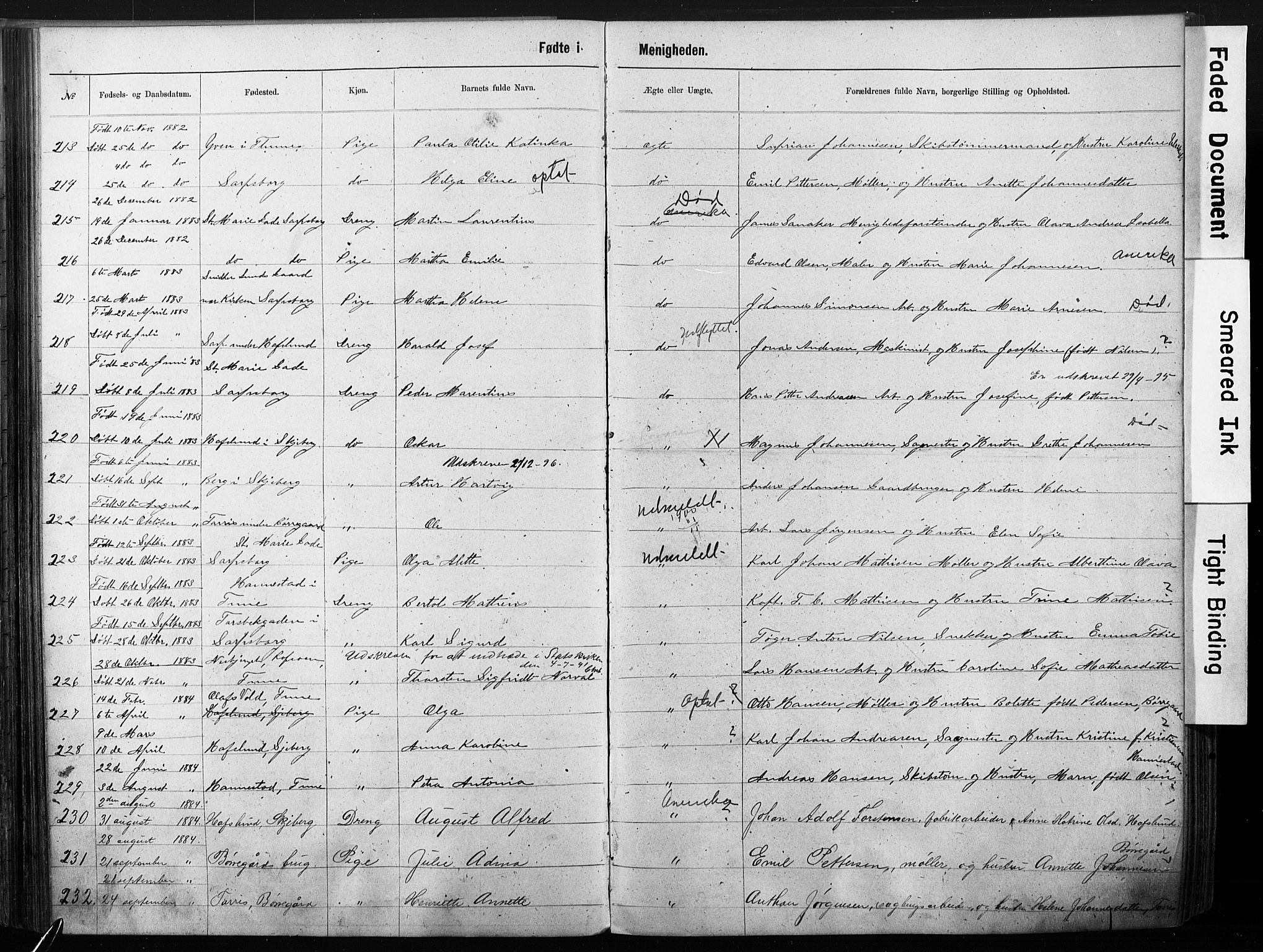 Sarpsborg metodistkirke, AV/SAO-PAO-0233/A/L0003: Dissenter register no. 3, 1856-1893