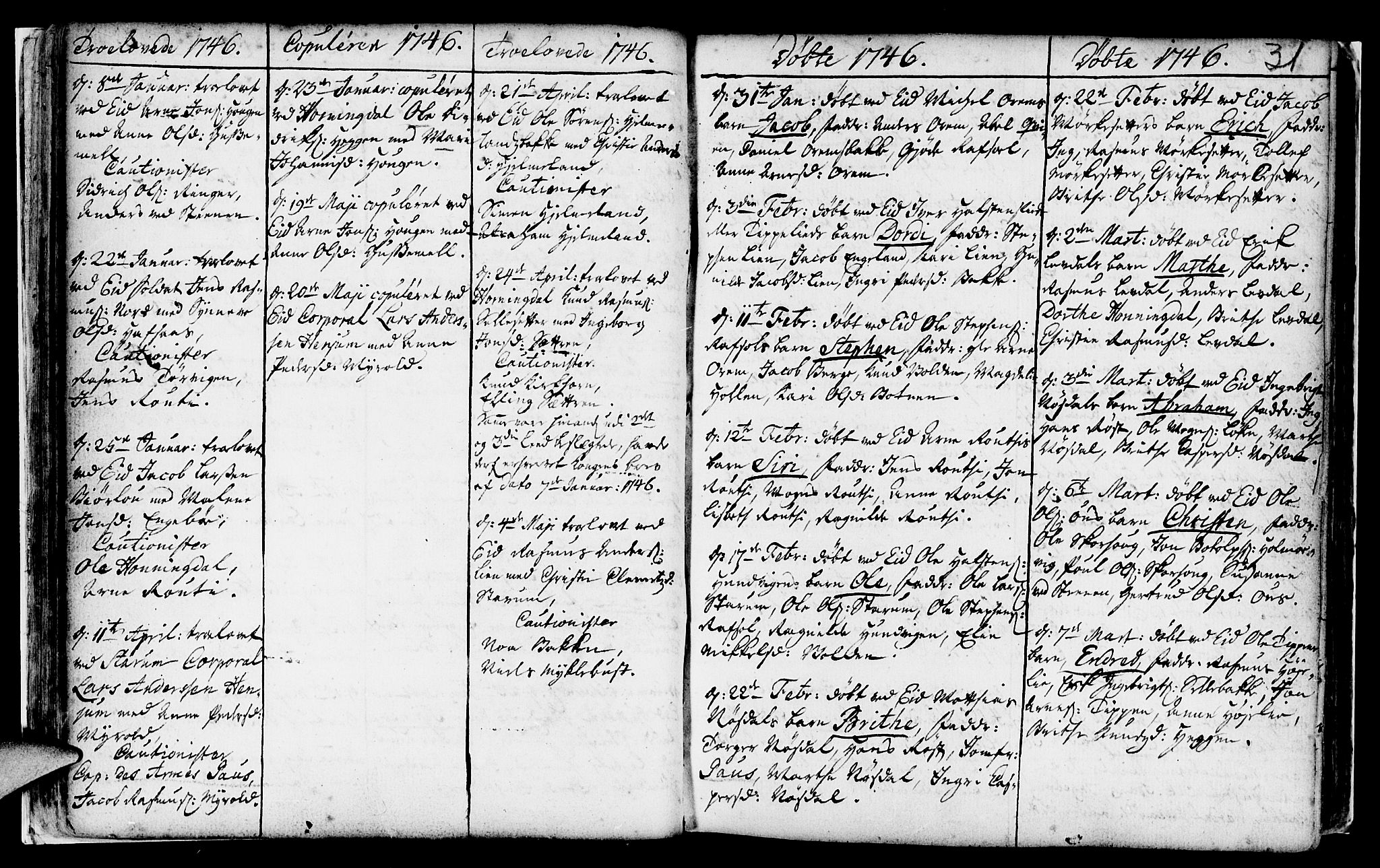 Eid sokneprestembete, AV/SAB-A-82301/H/Haa/Haaa/L0002: Parish register (official) no. A 2, 1741-1769, p. 31