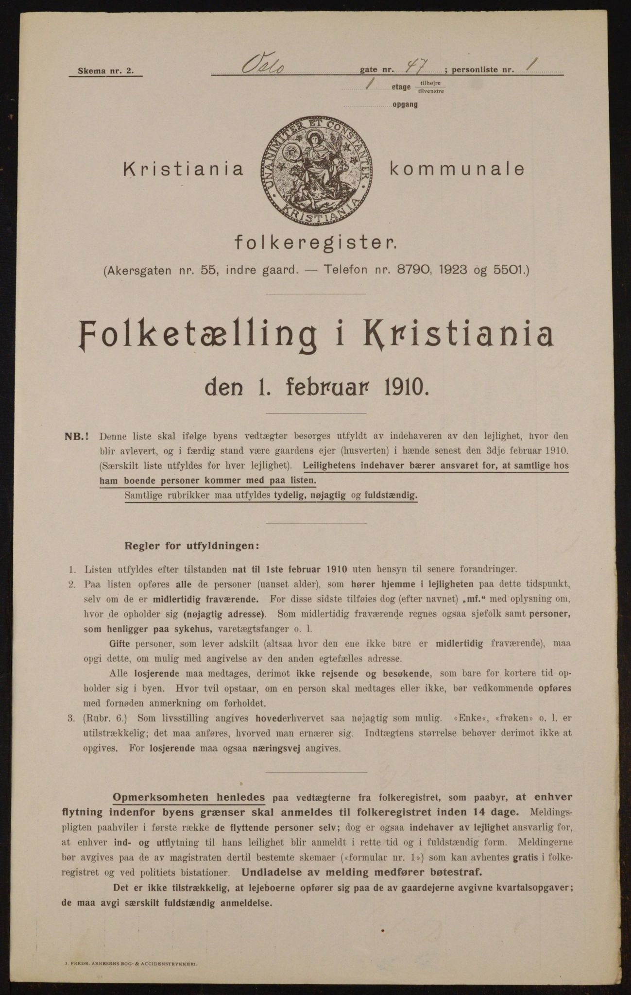 OBA, Municipal Census 1910 for Kristiania, 1910, p. 74438