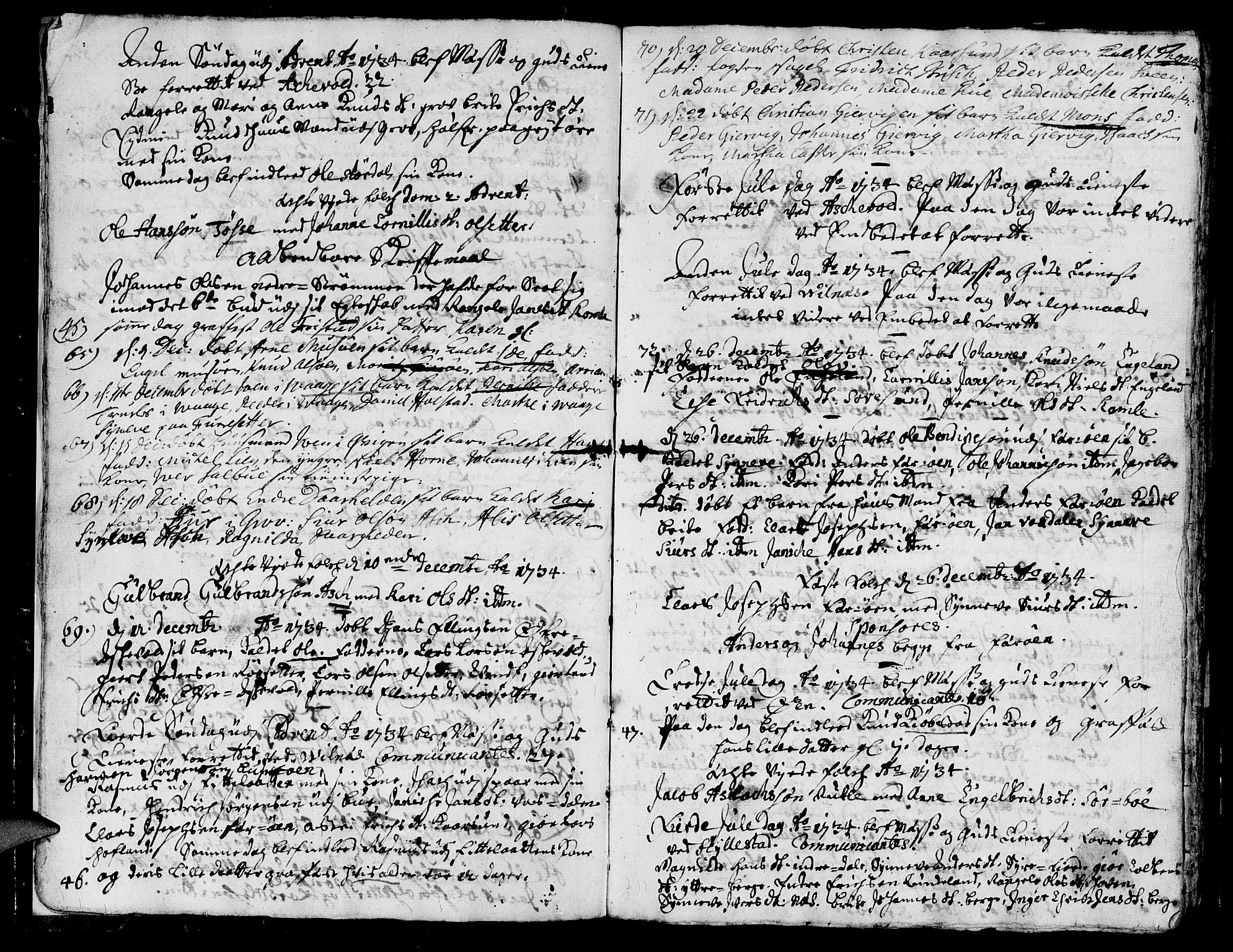 Askvoll sokneprestembete, SAB/A-79501/H/Haa/Haaa/L0006: Parish register (official) no. A 6, 1734-1738, p. 11