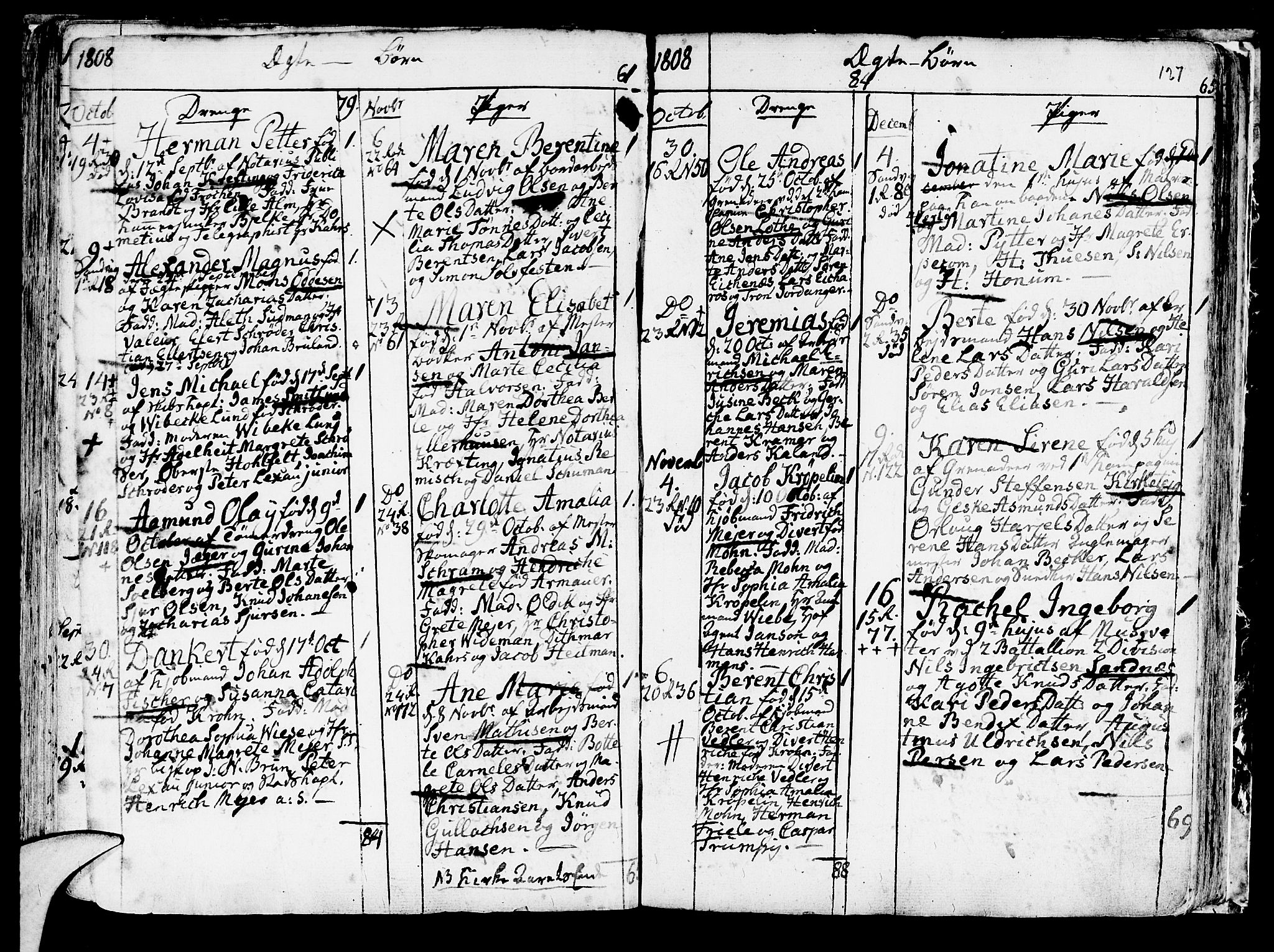 Korskirken sokneprestembete, SAB/A-76101/H/Haa/L0006: Parish register (official) no. A 6, 1790-1820, p. 127
