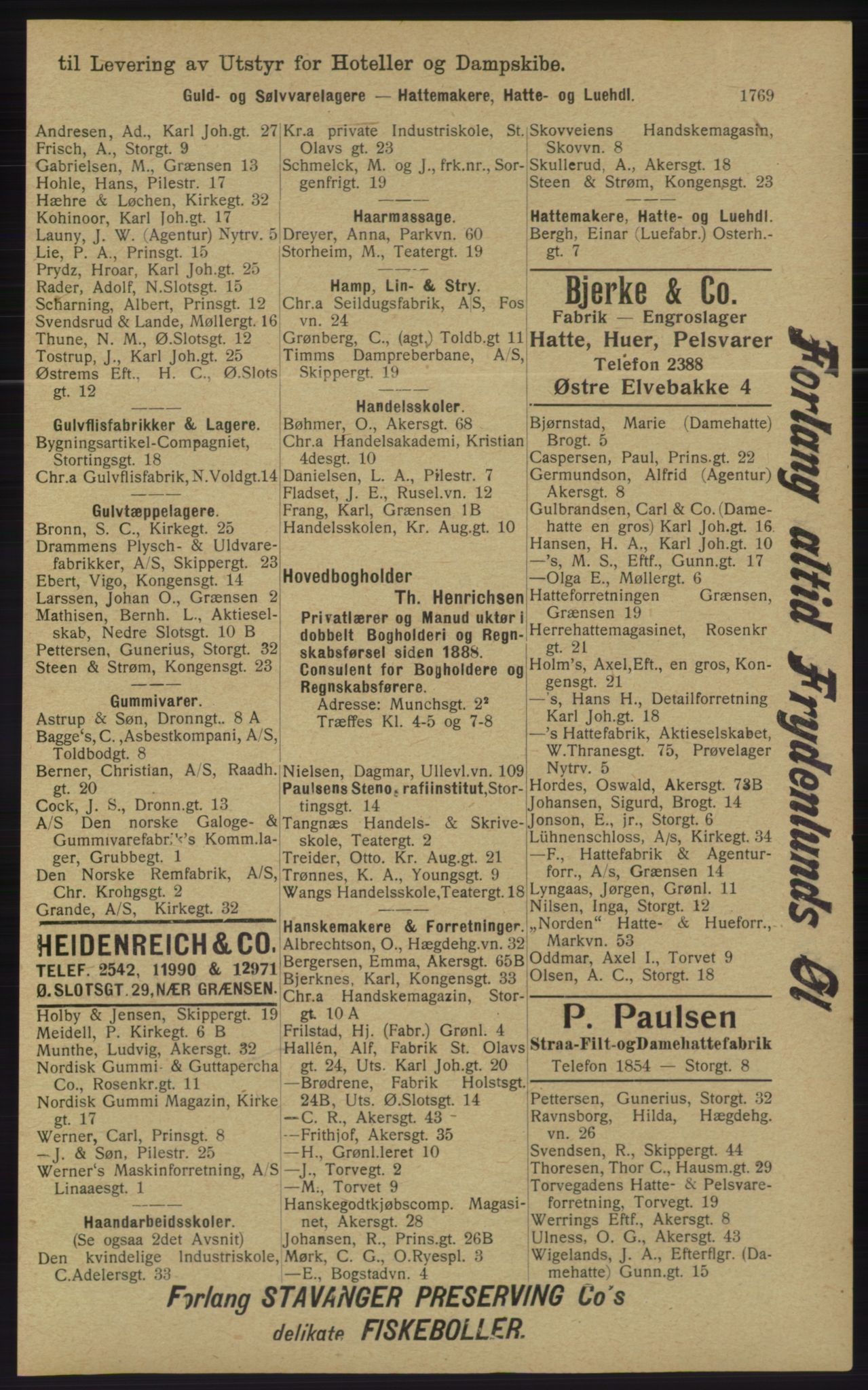 Kristiania/Oslo adressebok, PUBL/-, 1913, p. 1725