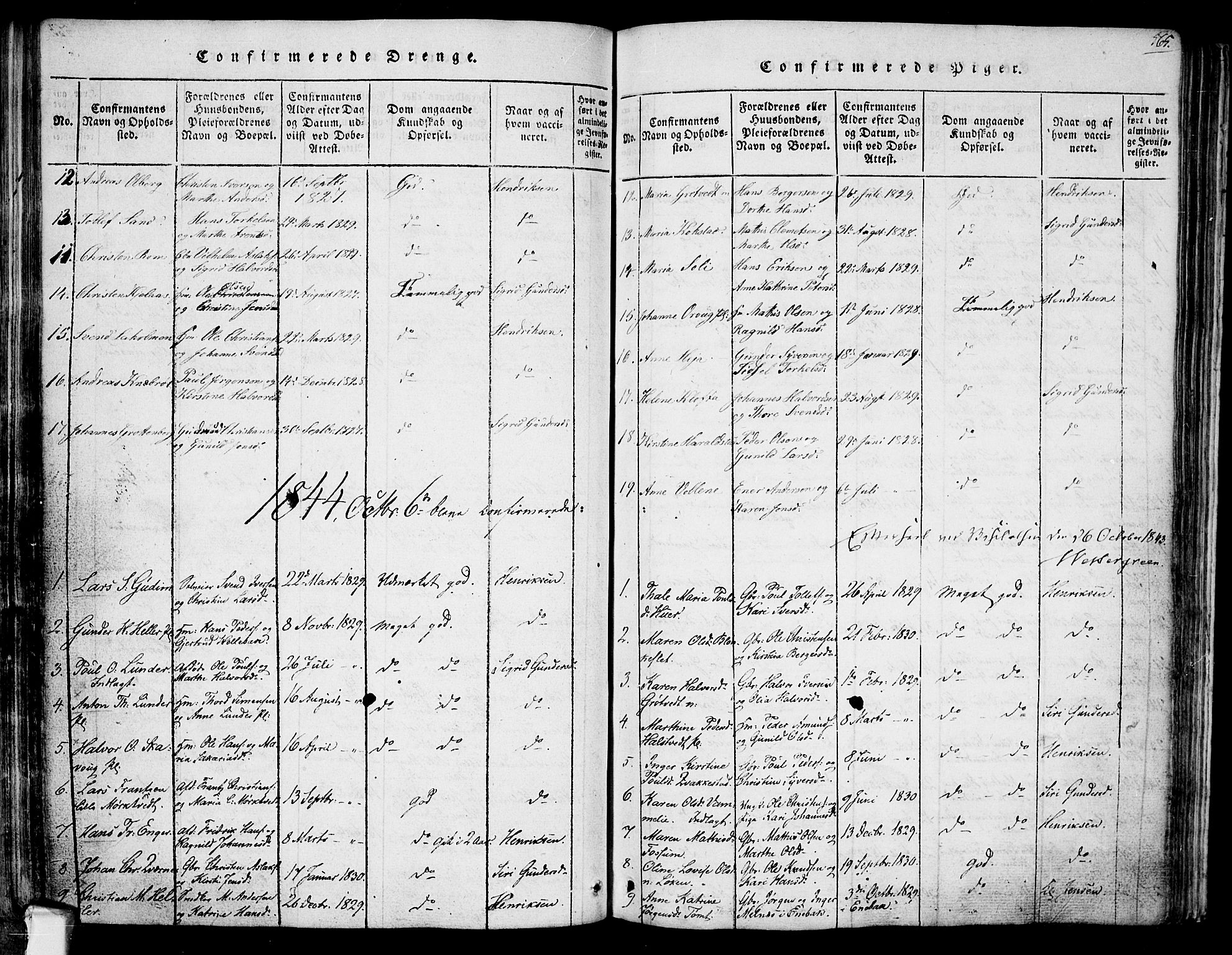 Askim prestekontor Kirkebøker, AV/SAO-A-10900/F/Fa/L0004: Parish register (official) no. 4, 1817-1846, p. 564-565