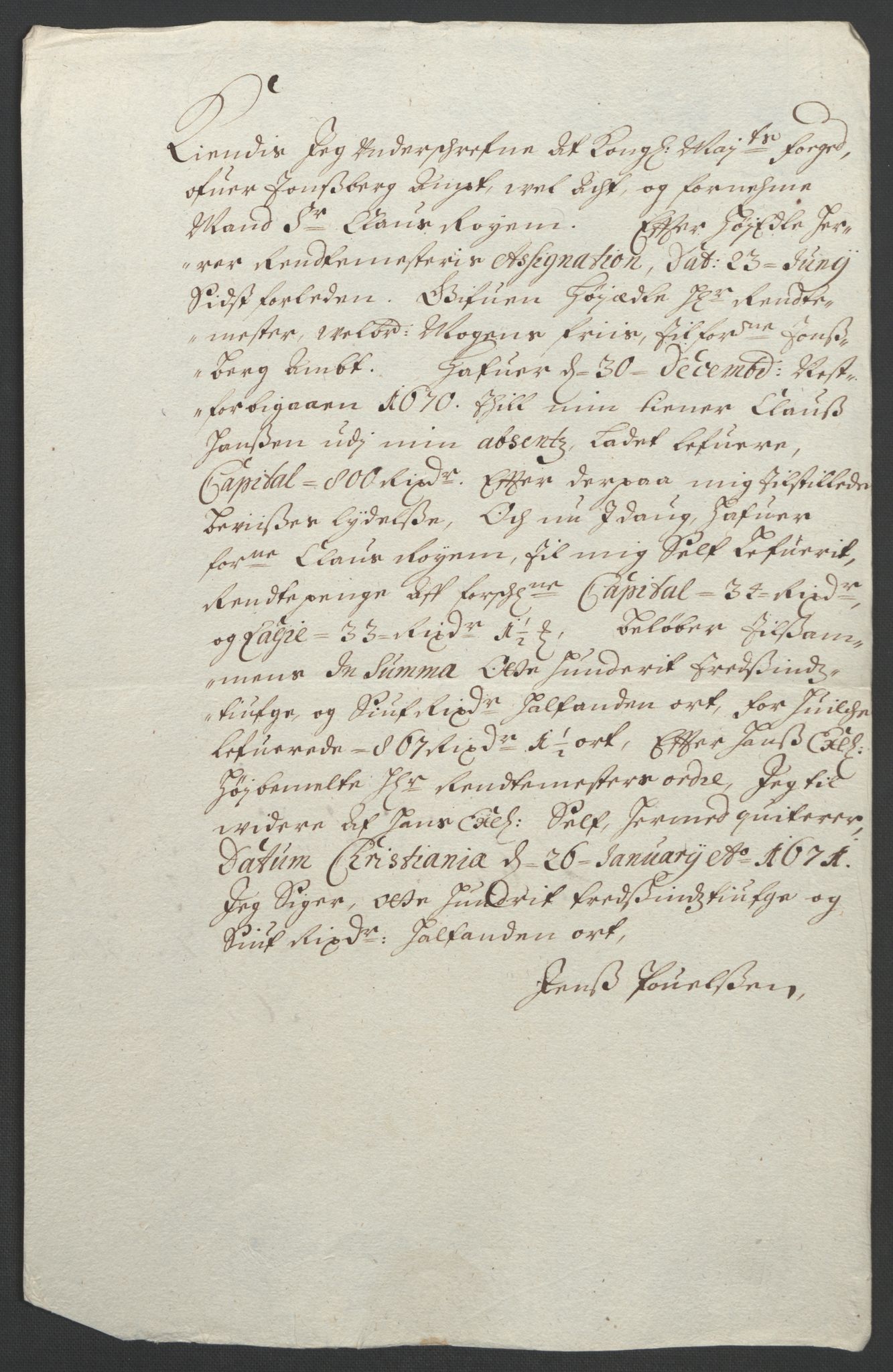 Rentekammeret inntil 1814, Reviderte regnskaper, Fogderegnskap, AV/RA-EA-4092/R32/L1842: Fogderegnskap Jarlsberg grevskap, 1664-1673, p. 161