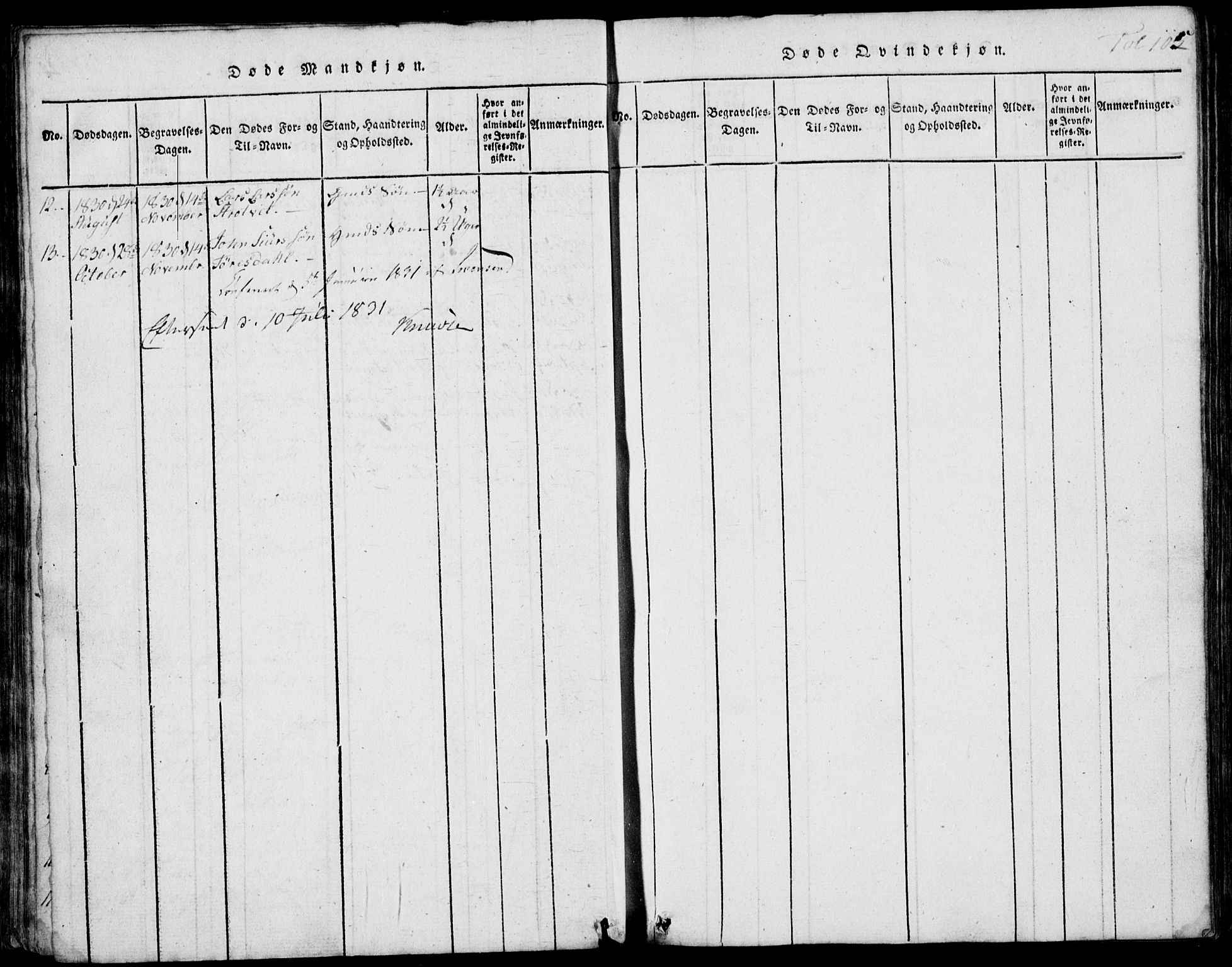 Skjold sokneprestkontor, AV/SAST-A-101847/H/Ha/Hab/L0002: Parish register (copy) no. B 2 /2, 1815-1830, p. 105