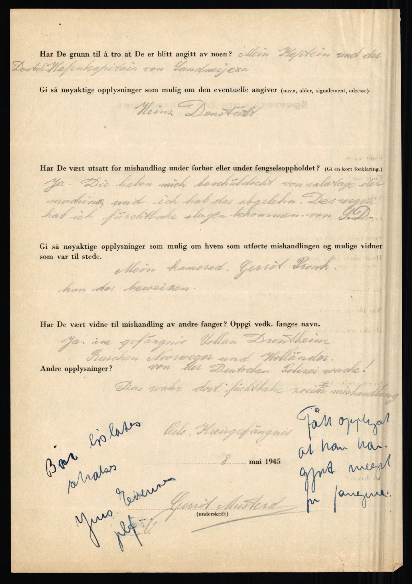 Rikspolitisjefen, AV/RA-S-1560/L/L0012: Mogensen, Øivind - Noraas, Lars, 1940-1945, p. 170