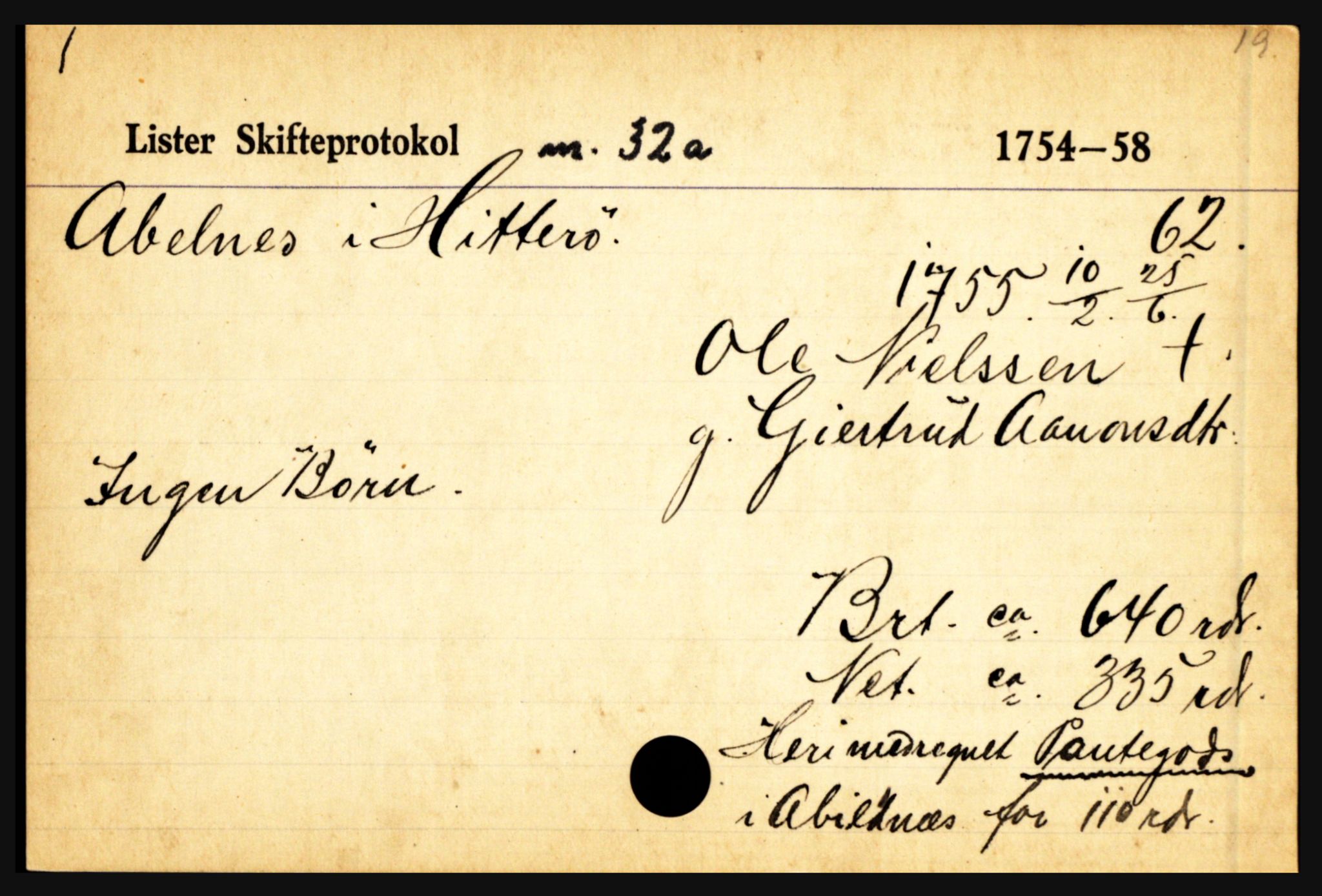 Lister sorenskriveri, AV/SAK-1221-0003/H, p. 27