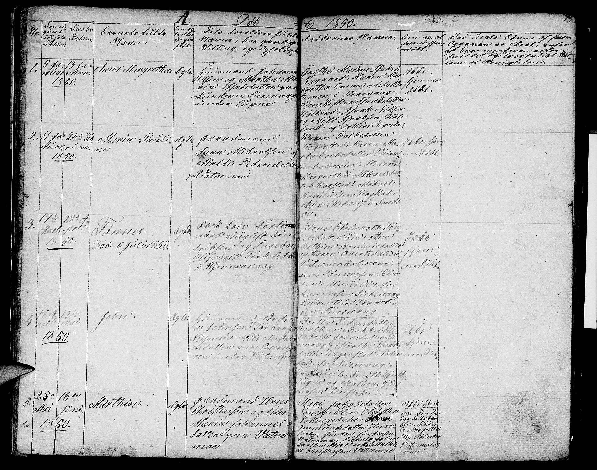 Eigersund sokneprestkontor, SAST/A-101807/S09/L0003: Parish register (copy) no. B 3, 1846-1875, p. 12