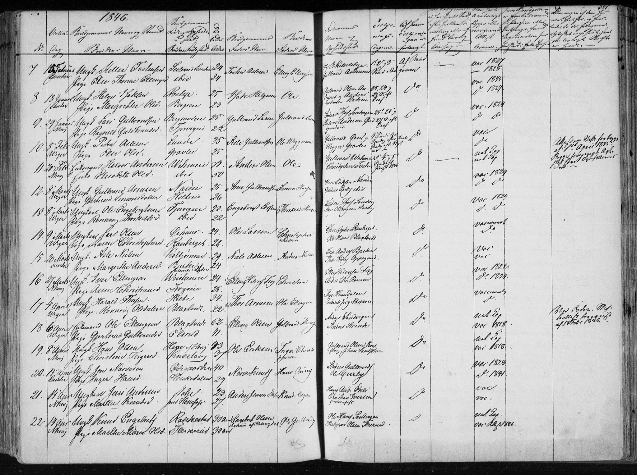 Norderhov kirkebøker, AV/SAKO-A-237/F/Fa/L0010: Parish register (official) no. 10, 1837-1847, p. 381