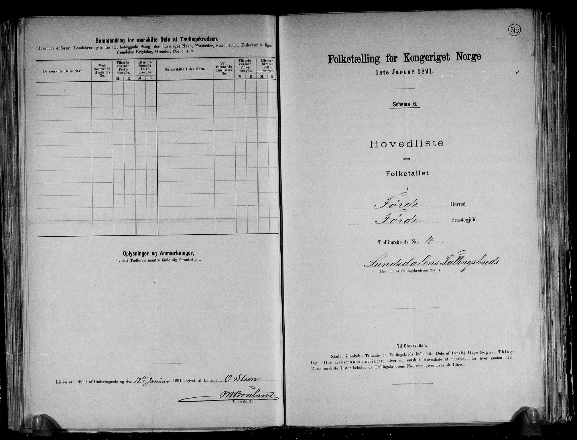 RA, 1891 census for 1432 Førde, 1891, p. 10