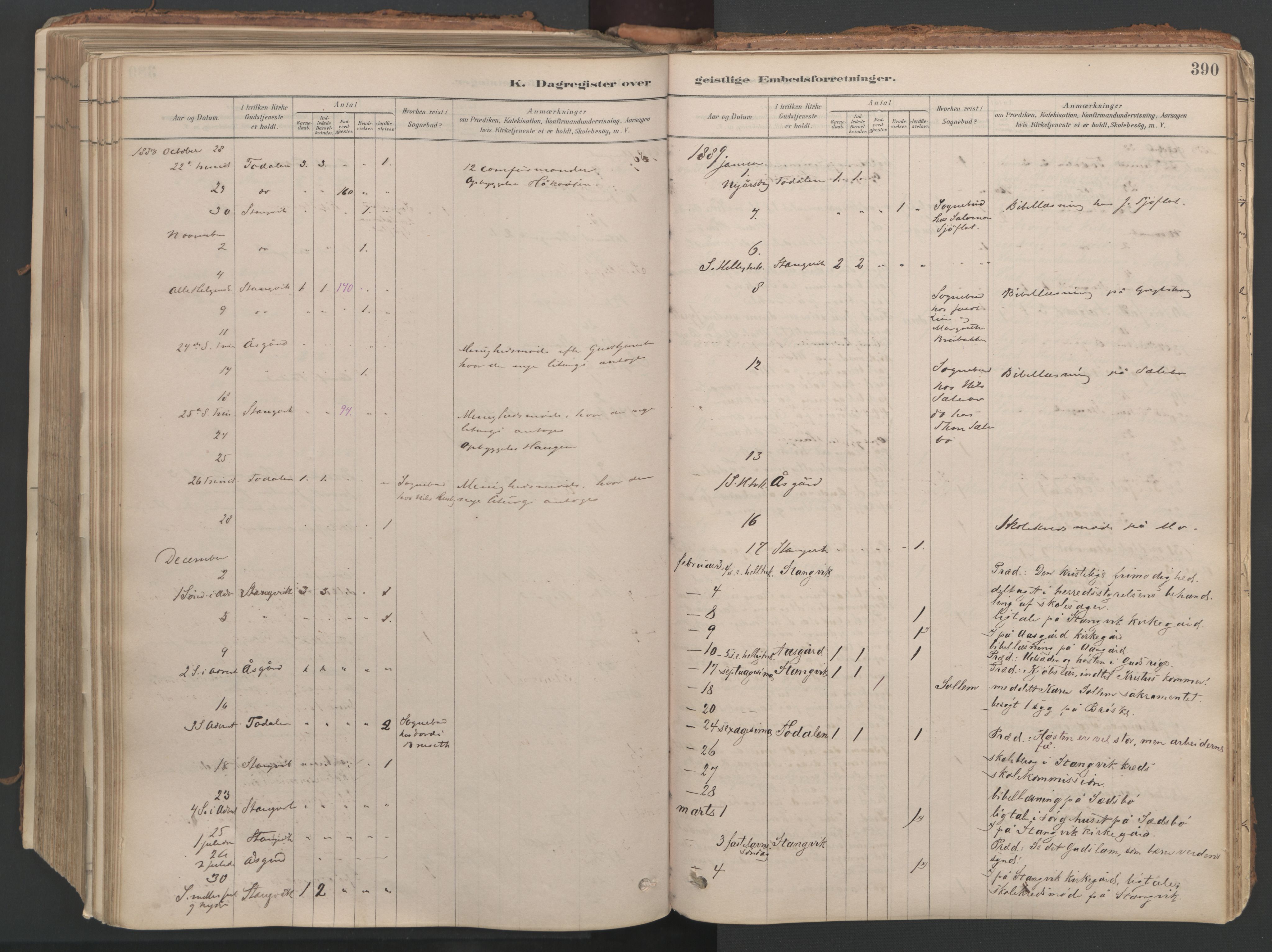 Ministerialprotokoller, klokkerbøker og fødselsregistre - Møre og Romsdal, AV/SAT-A-1454/592/L1029: Parish register (official) no. 592A07, 1879-1902, p. 390