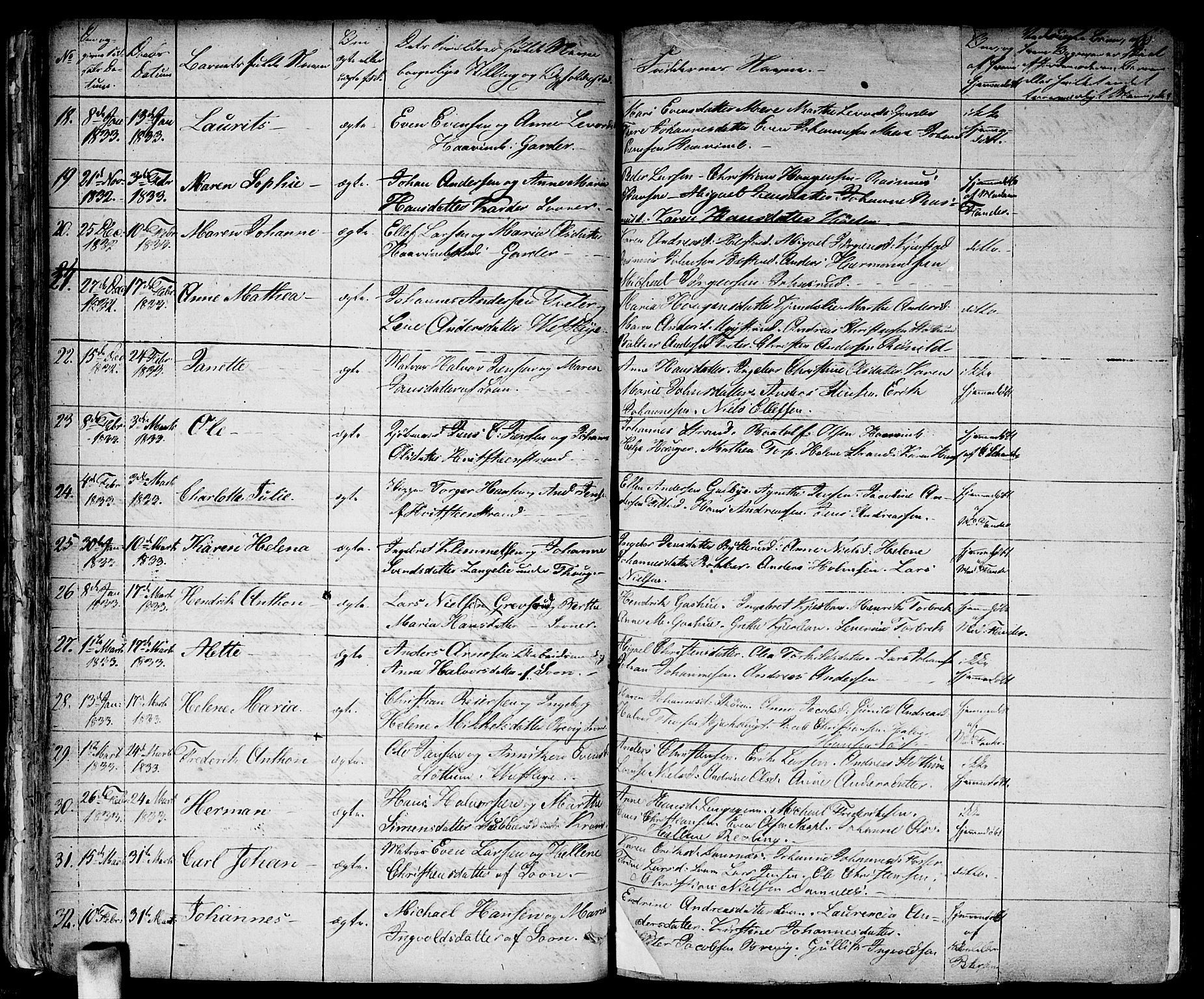 Vestby prestekontor Kirkebøker, AV/SAO-A-10893/F/Fa/L0006: Parish register (official) no. I 6, 1827-1849, p. 45