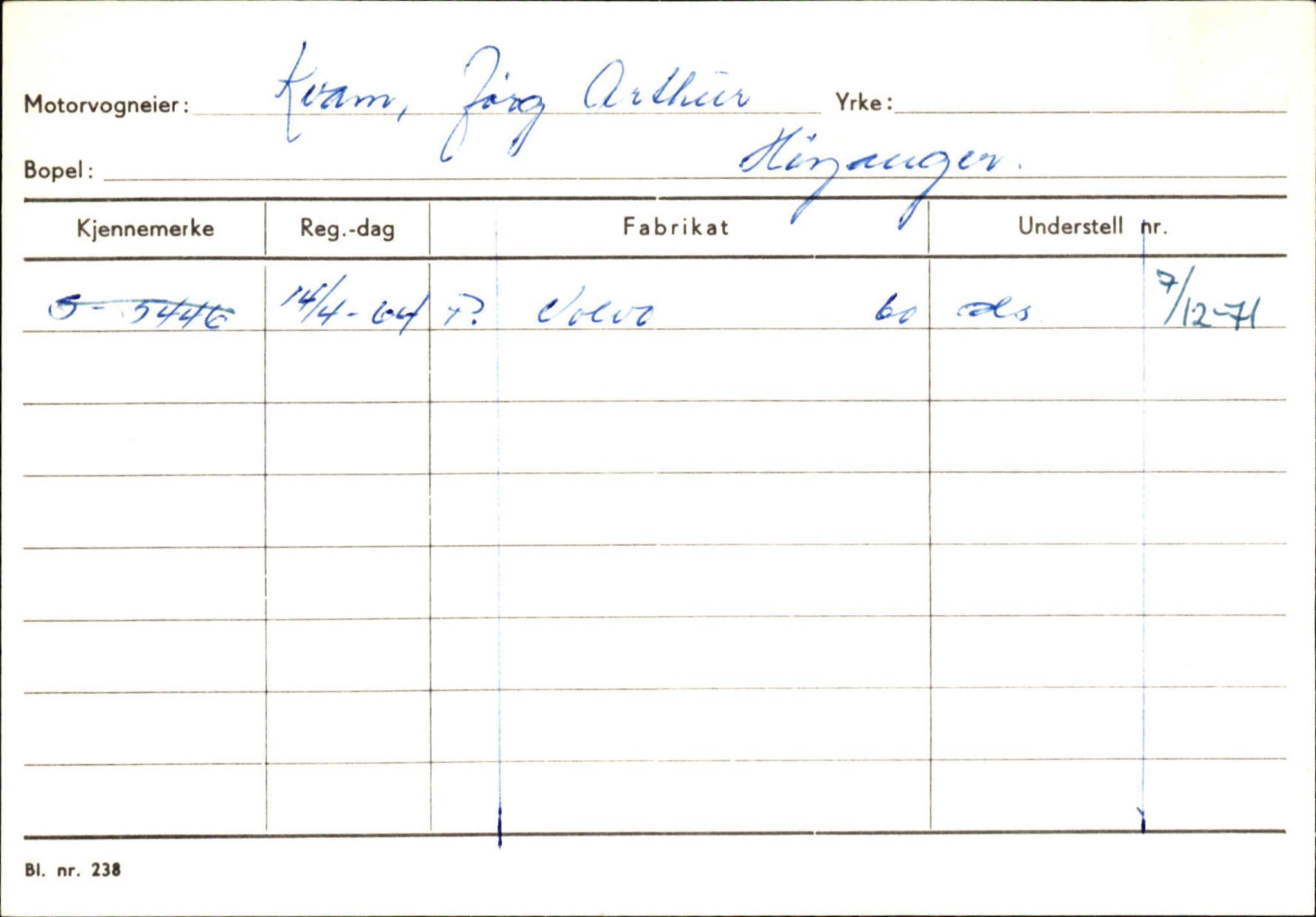 Statens vegvesen, Sogn og Fjordane vegkontor, AV/SAB-A-5301/4/F/L0130: Eigarregister Eid T-Å. Høyanger A-O, 1945-1975, p. 1838