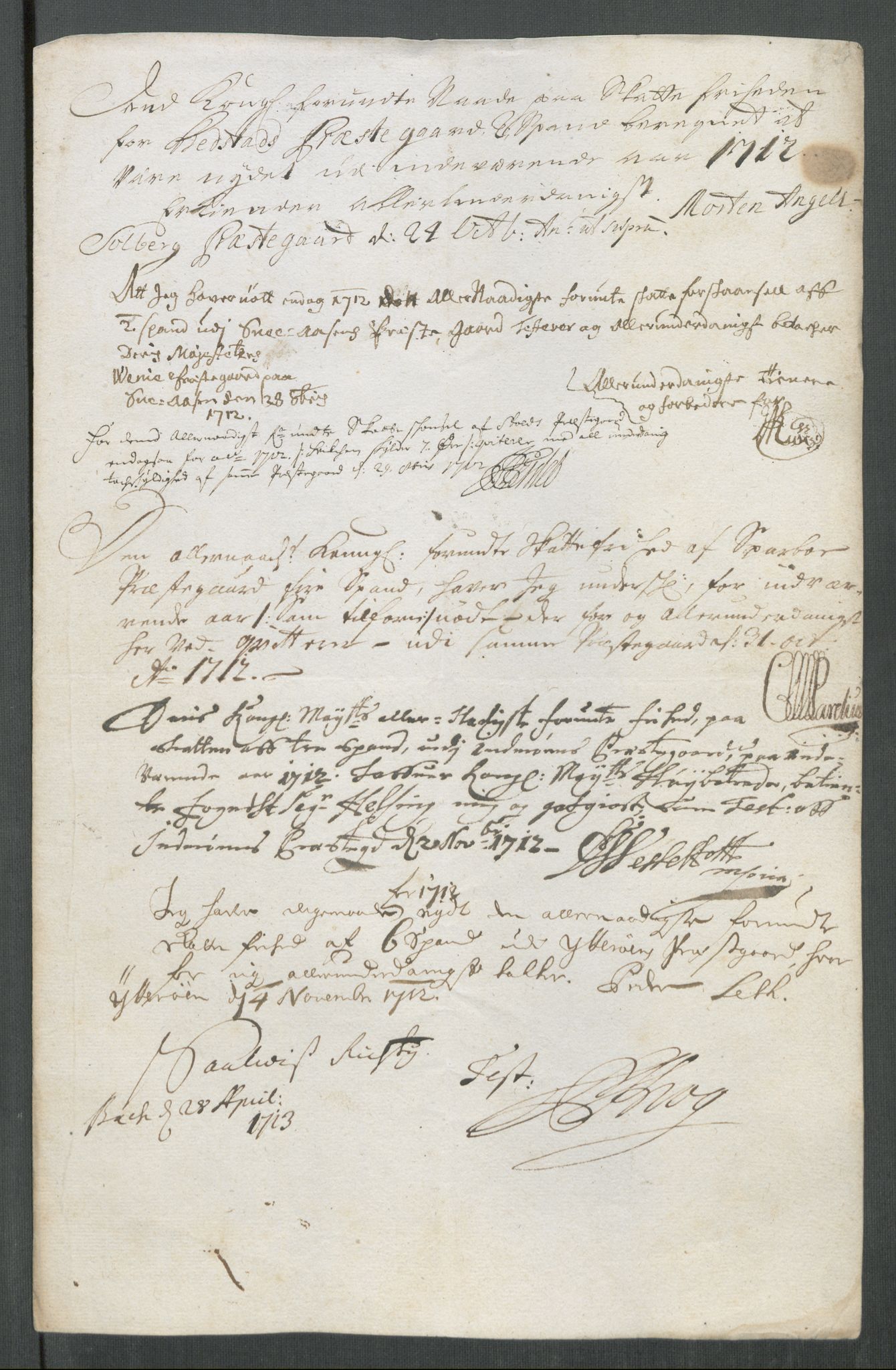 Rentekammeret inntil 1814, Reviderte regnskaper, Fogderegnskap, AV/RA-EA-4092/R63/L4320: Fogderegnskap Inderøy, 1712, p. 293