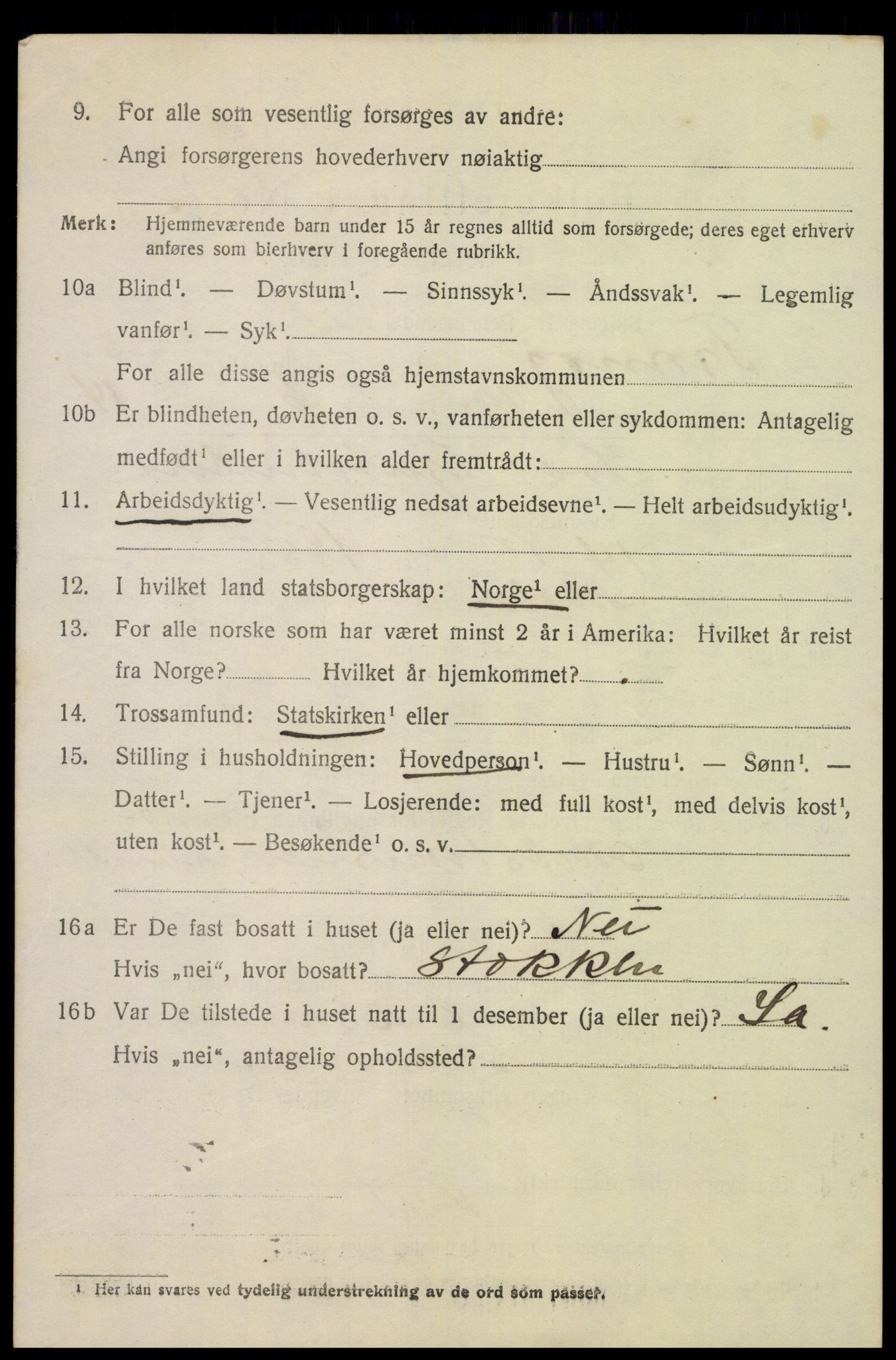 SAK, 1920 census for Tromøy, 1920, p. 2378