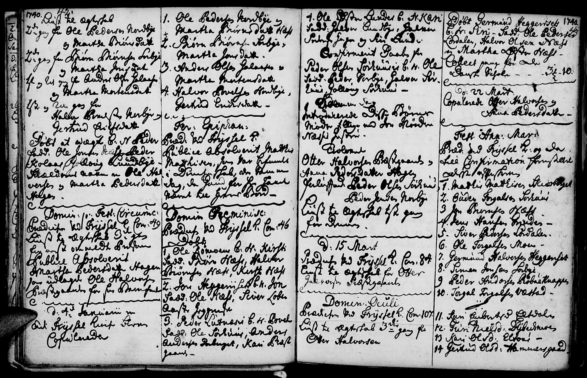 Elverum prestekontor, AV/SAH-PREST-044/H/Ha/Haa/L0001: Parish register (official) no. 1, 1730-1760, p. 42-43