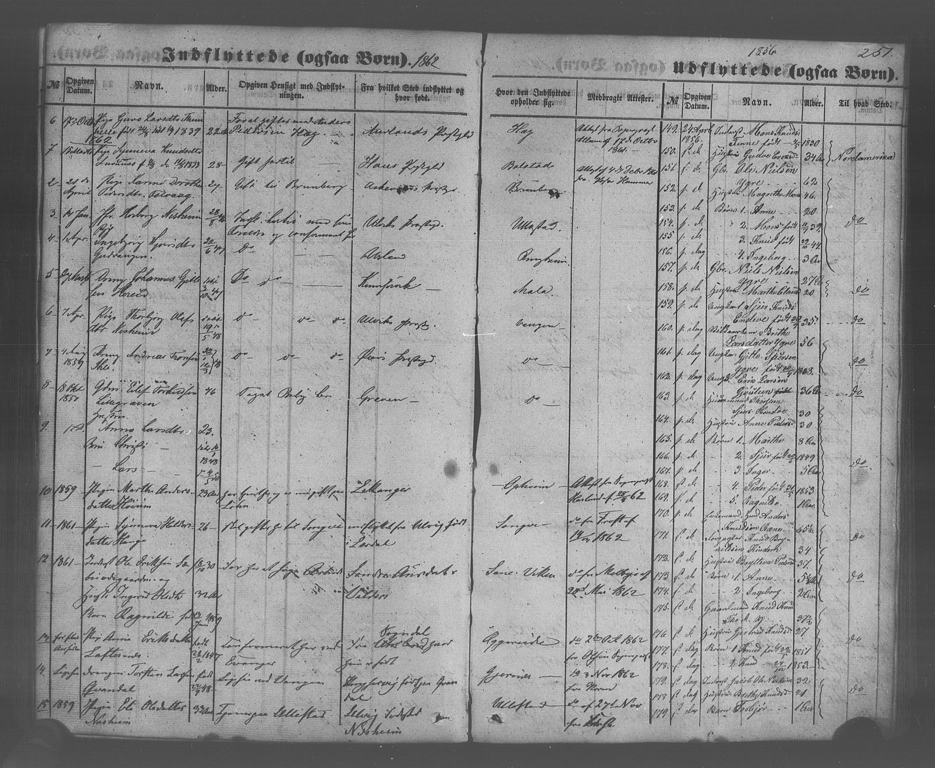 Voss sokneprestembete, SAB/A-79001/H/Haa: Parish register (official) no. A 20, 1855-1886, p. 251
