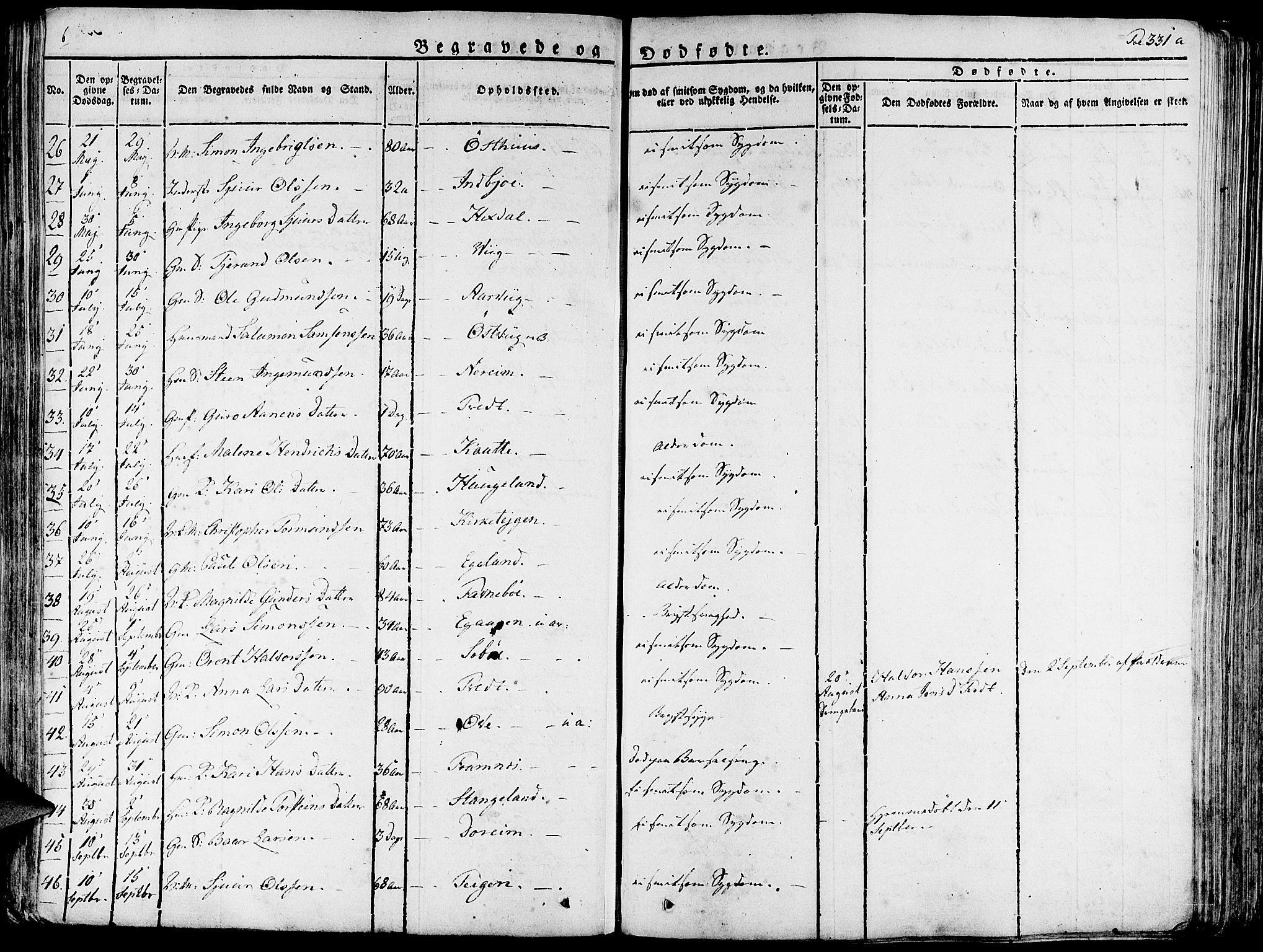 Fjelberg sokneprestembete, SAB/A-75201/H/Haa: Parish register (official) no. A 5, 1822-1834, p. 331