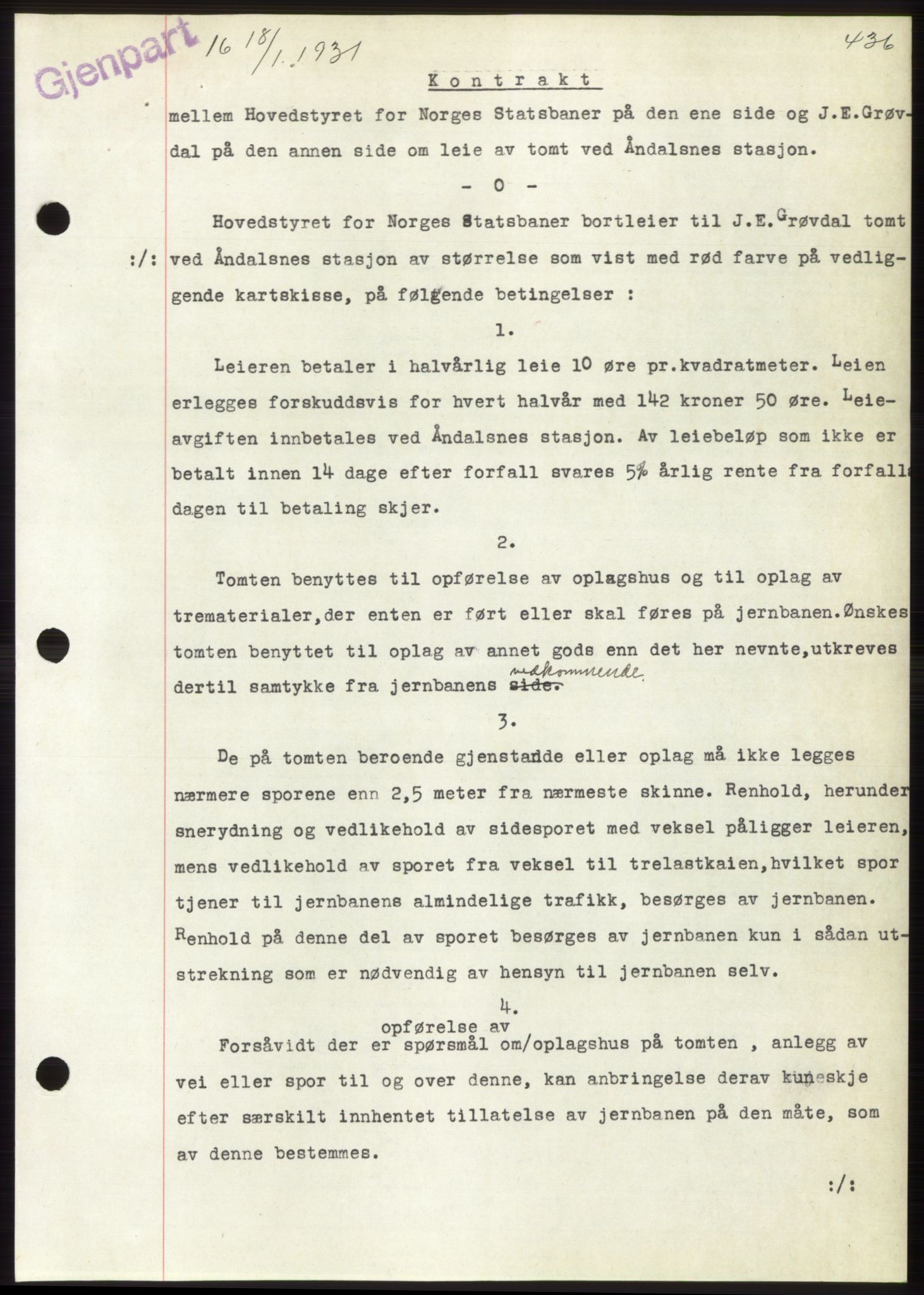 Romsdal sorenskriveri, AV/SAT-A-4149/1/2/2C/L0060: Mortgage book no. 54, 1931-1932, Deed date: 18.01.1932