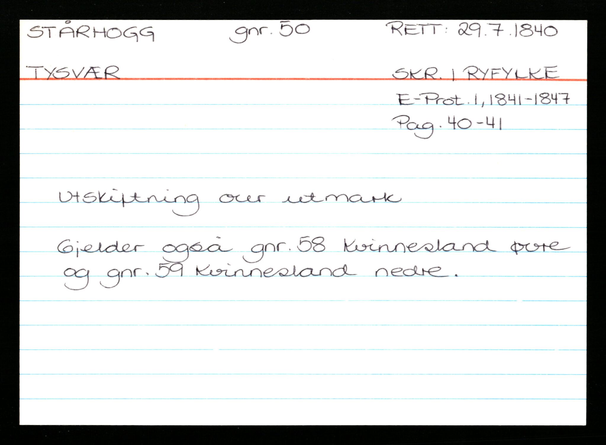Statsarkivet i Stavanger, AV/SAST-A-101971/03/Y/Ym/L0056: Åstedskort sortert etter gårdsnavn: Stokkeland - Sund, 1600-1950, p. 606