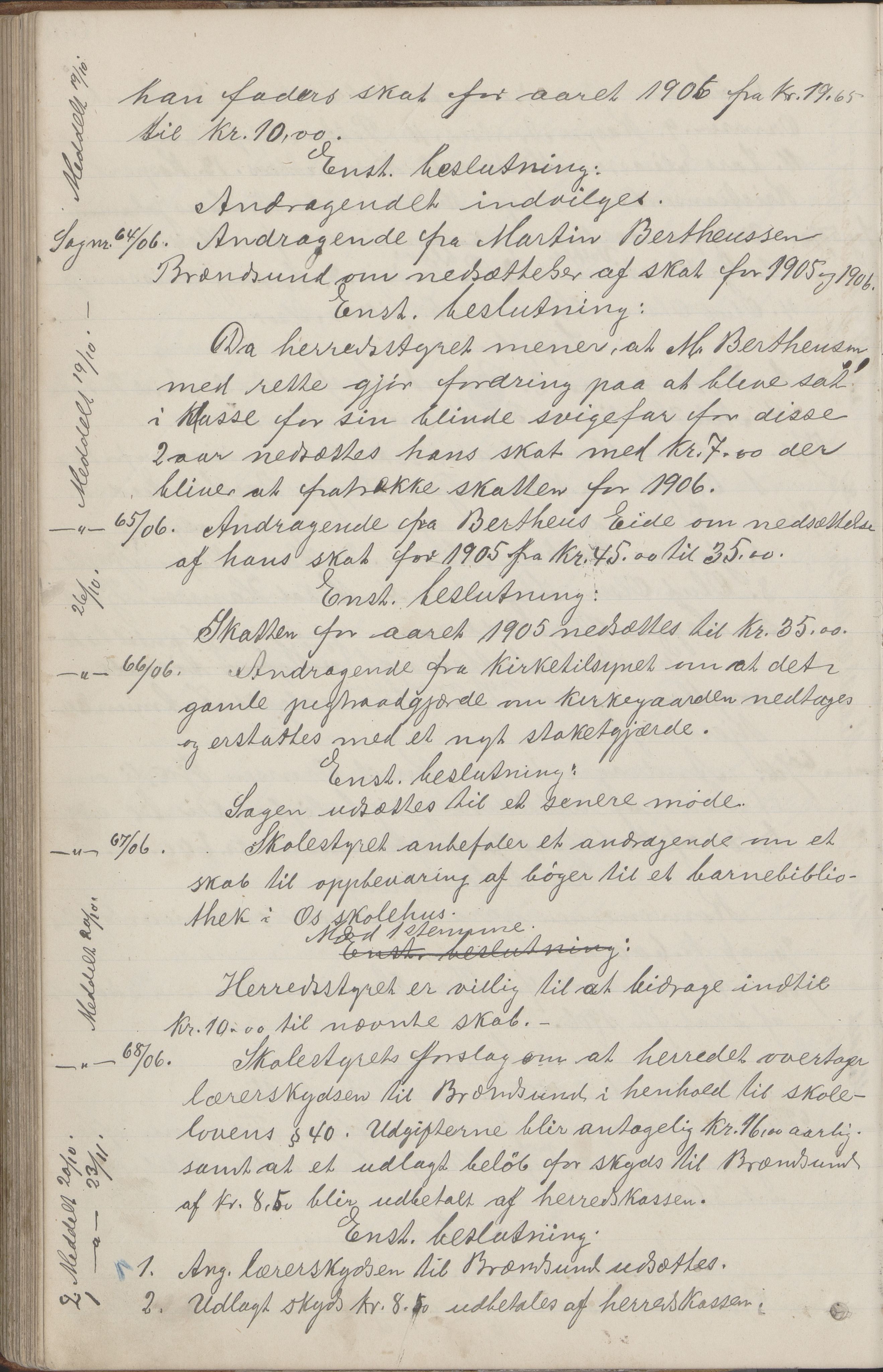 Kjerringøy kommune. Formannskapet, AIN/K-18441.150/A/Aa/L0002: Forhandlingsprotokoll Norfolden- Kjerringø formanskap, 1900-1911