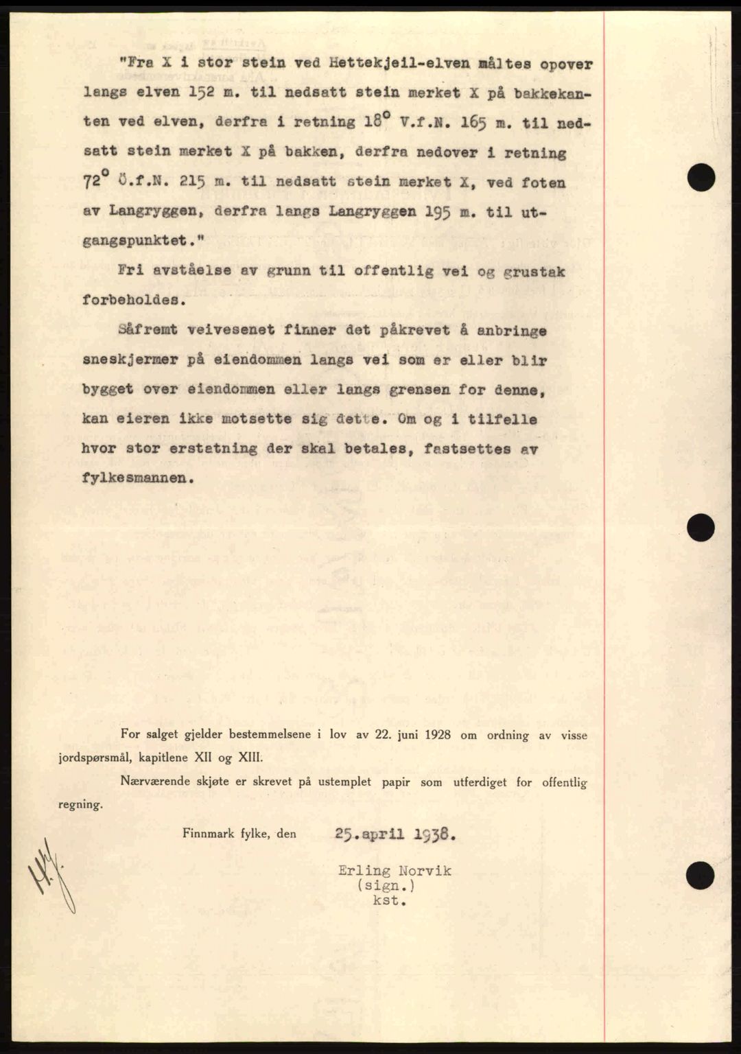 Alta fogderi/sorenskriveri, SATØ/SATØ-5/1/K/Kd/L0031pantebok: Mortgage book no. 31, 1938-1939, Diary no: : 262/1938