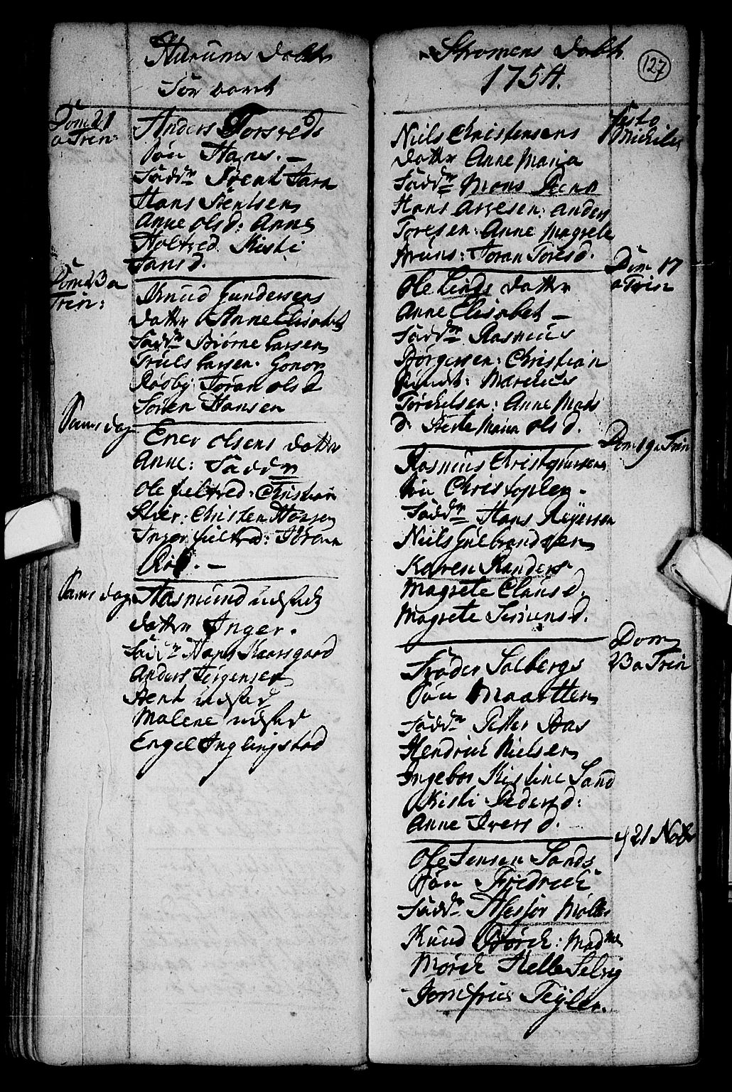 Hurum kirkebøker, AV/SAKO-A-229/F/Fa/L0002: Parish register (official) no. 2, 1733-1757, p. 127