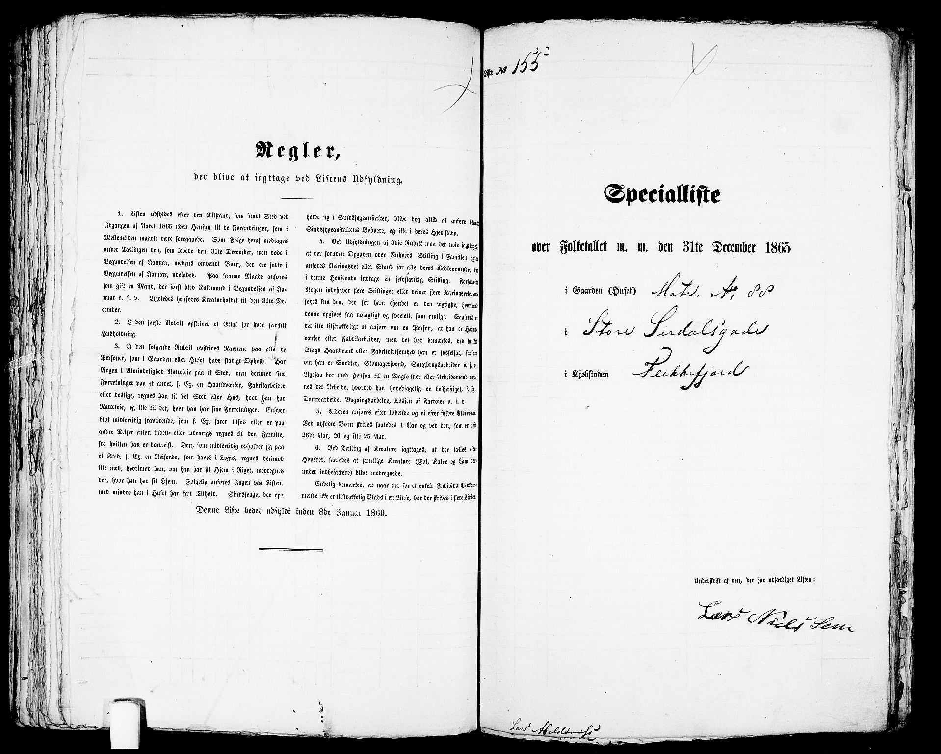 RA, 1865 census for Flekkefjord/Flekkefjord, 1865, p. 320