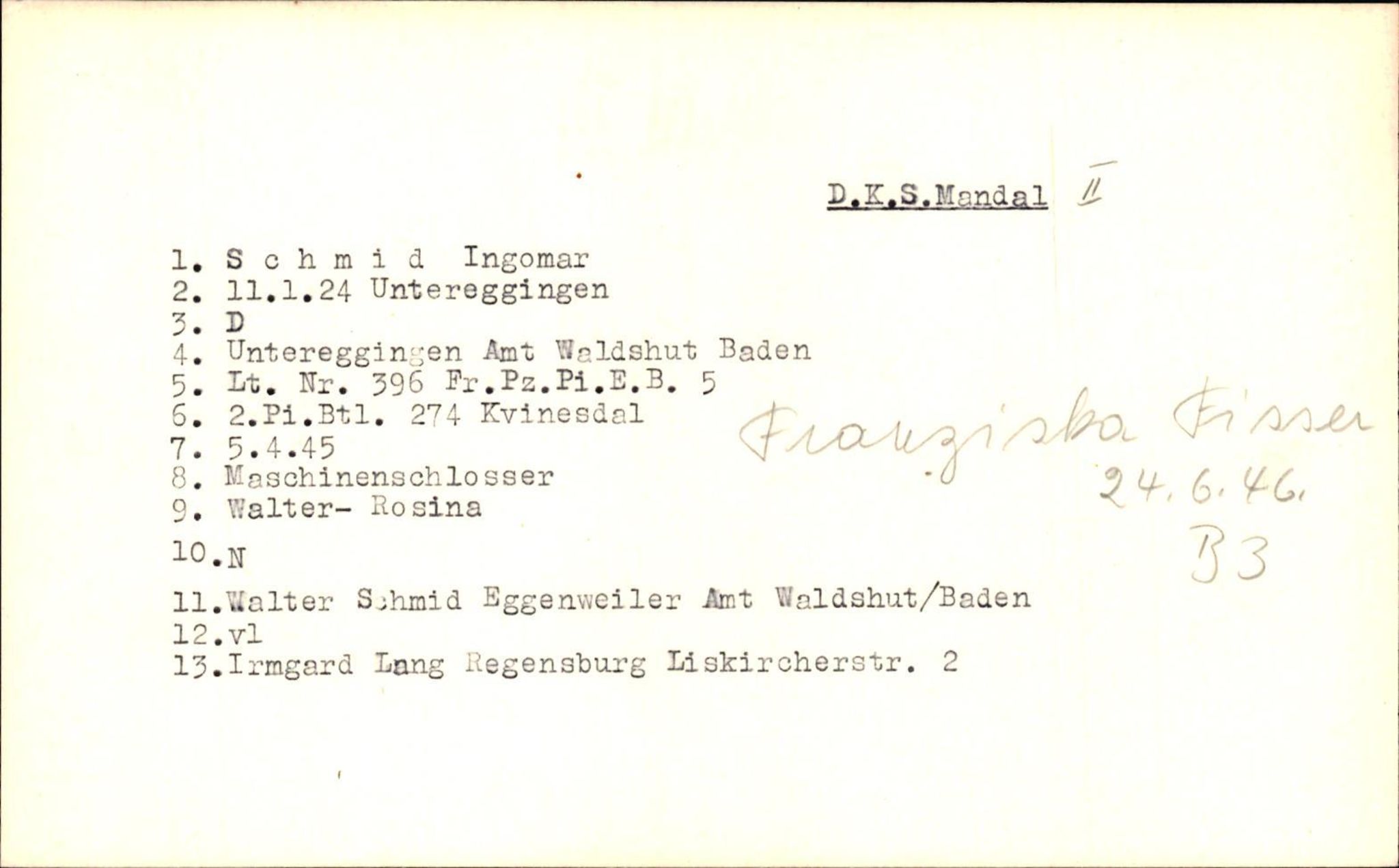 Hjemsendte tyskere , AV/RA-RAFA-6487/D/Db/L0024: Schmidt-Schulz, 1945-1947, p. 8