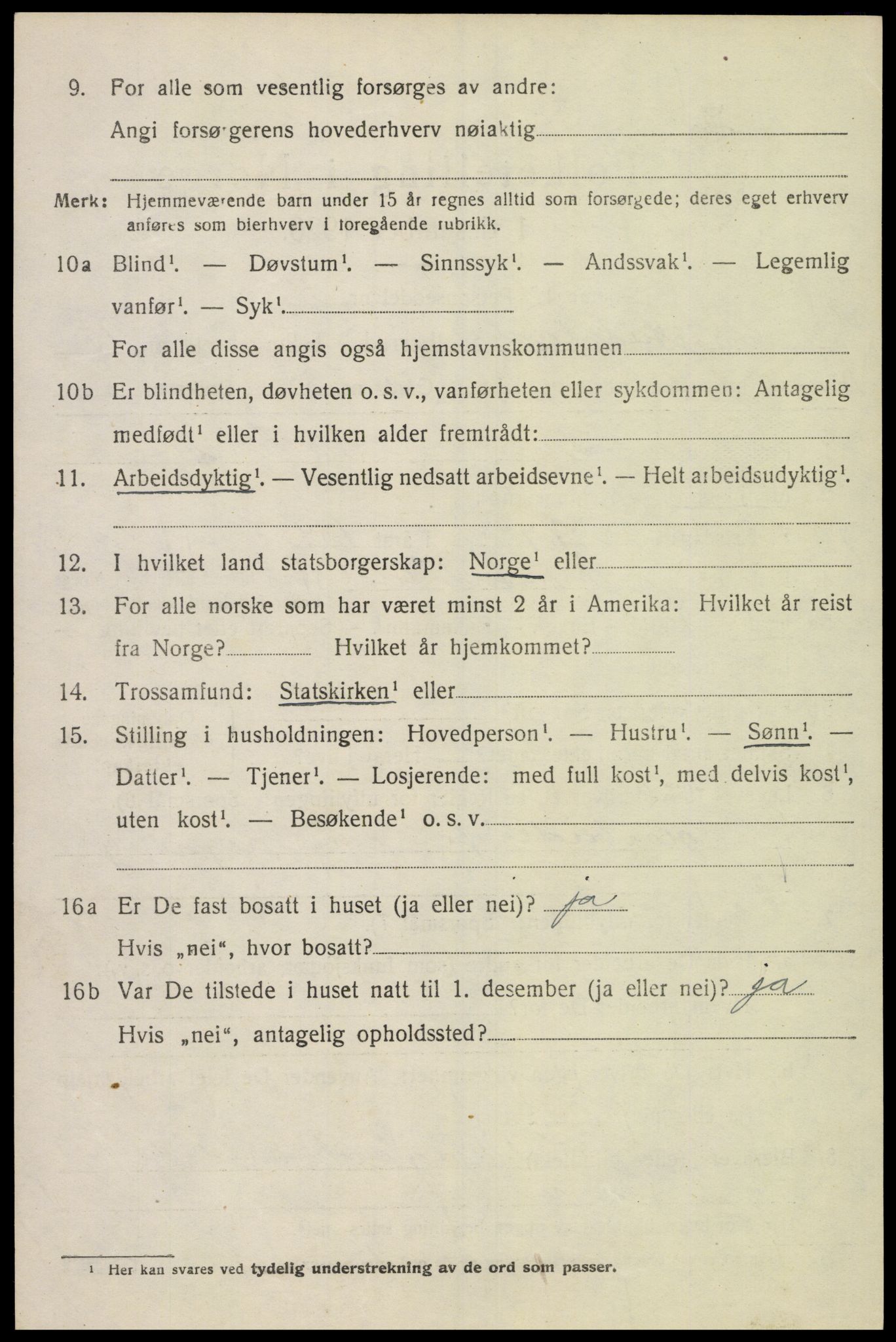 SAK, 1920 census for Sør-Audnedal, 1920, p. 5724