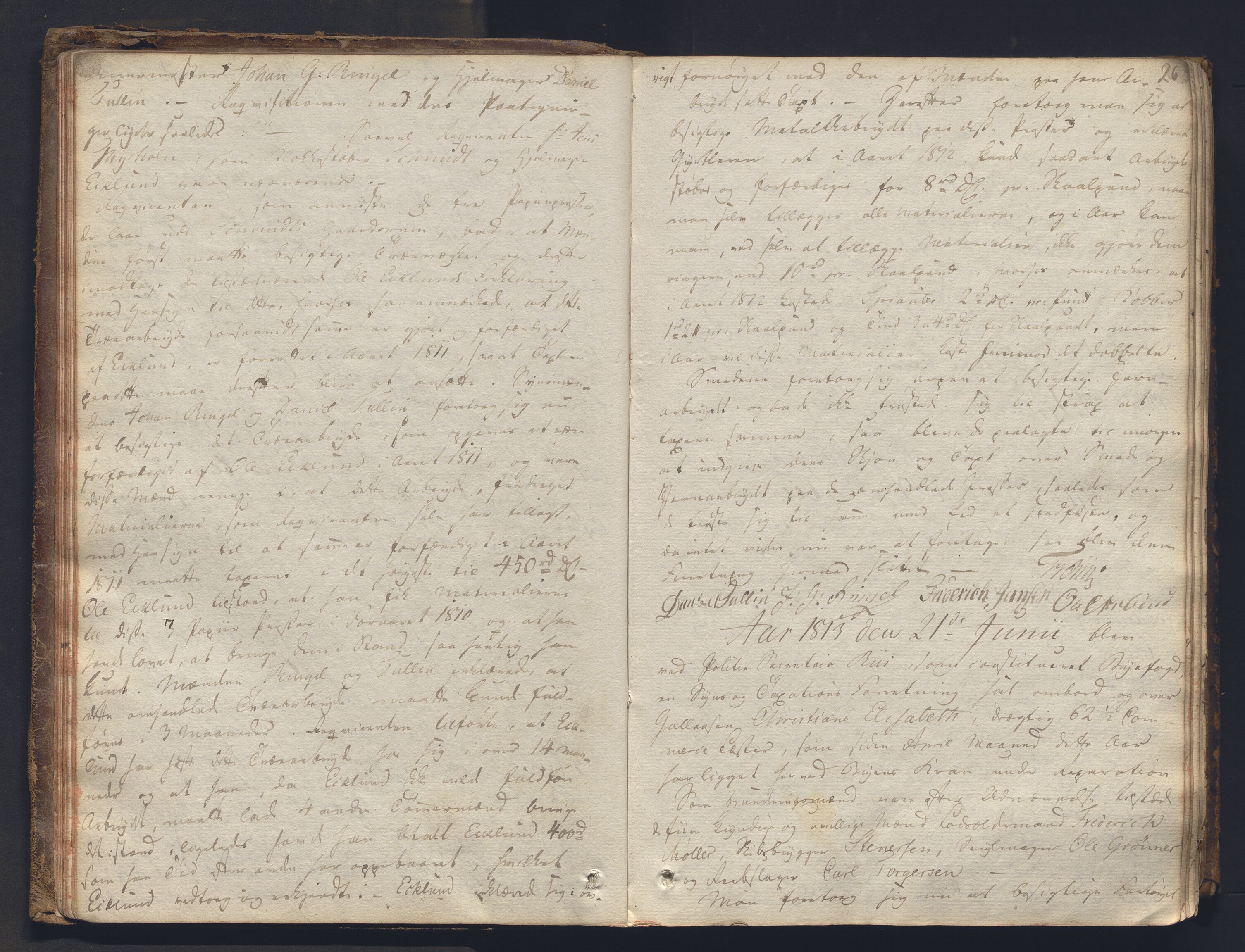 Christiania byfogd, AV/SAO-A-11543/F/Fc/L0024: Ekstrarettsprotokoll, 1812-1845, p. 25b-26a