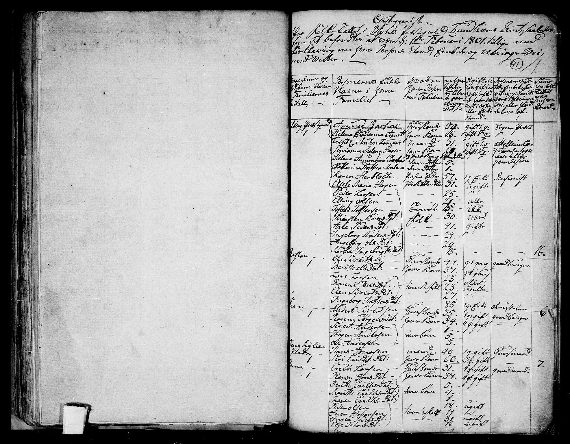 RA, 1801 census for 1655P Byneset, 1801, p. 90b-91a