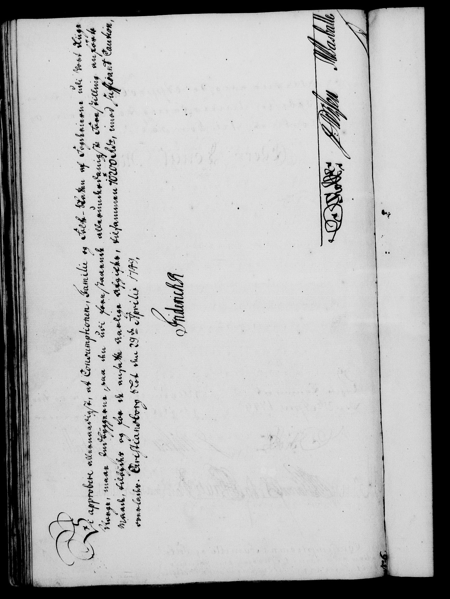 Rentekammeret, Kammerkanselliet, RA/EA-3111/G/Gf/Gfa/L0031: Norsk relasjons- og resolusjonsprotokoll (merket RK 52.31), 1749, p. 279
