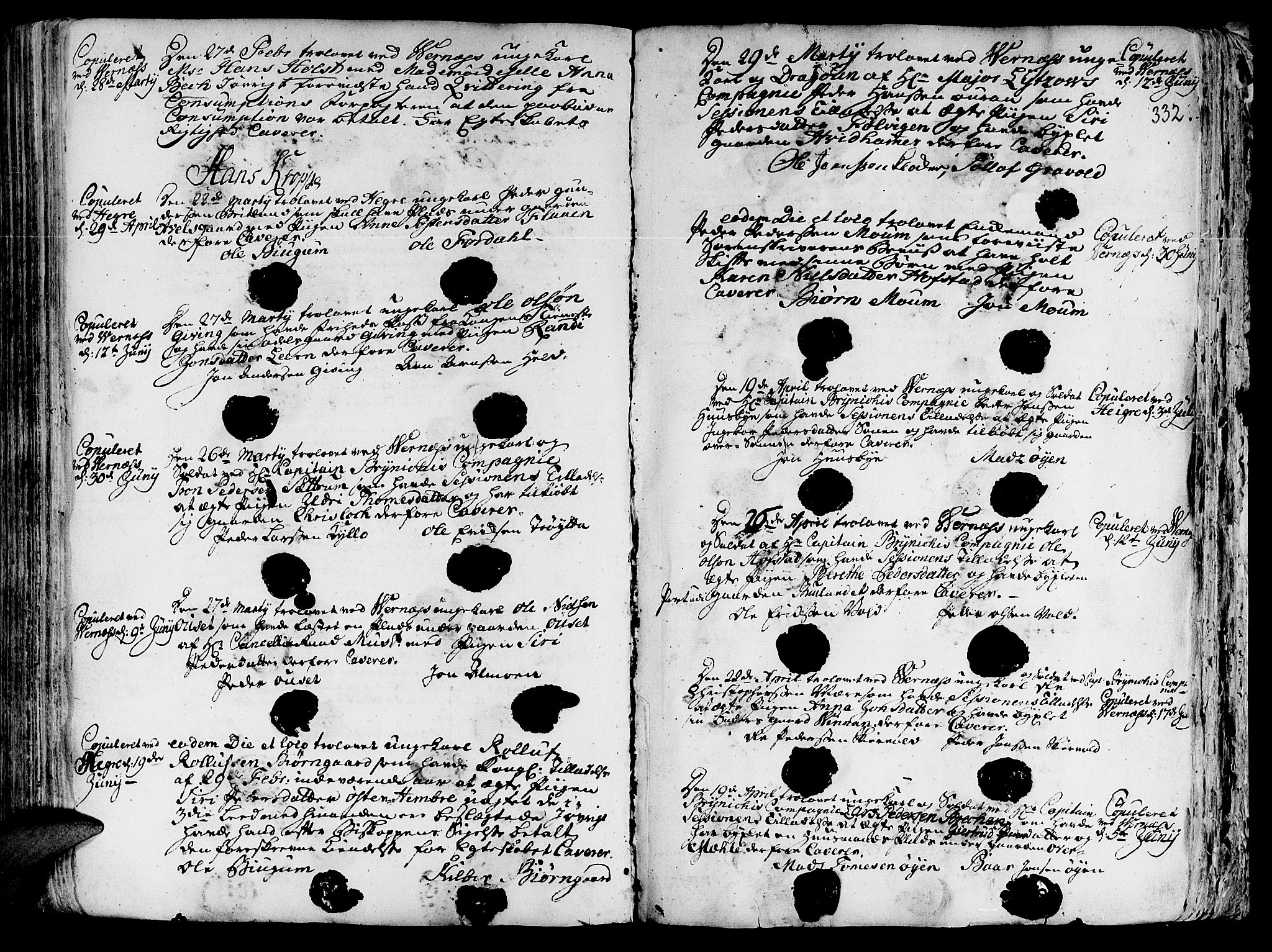 Ministerialprotokoller, klokkerbøker og fødselsregistre - Nord-Trøndelag, SAT/A-1458/709/L0057: Parish register (official) no. 709A05, 1755-1780, p. 332