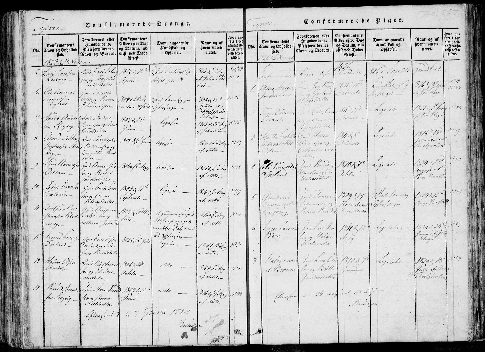 Skjold sokneprestkontor, SAST/A-101847/H/Ha/Haa/L0004: Parish register (official) no. A 4 /1, 1815-1830, p. 267