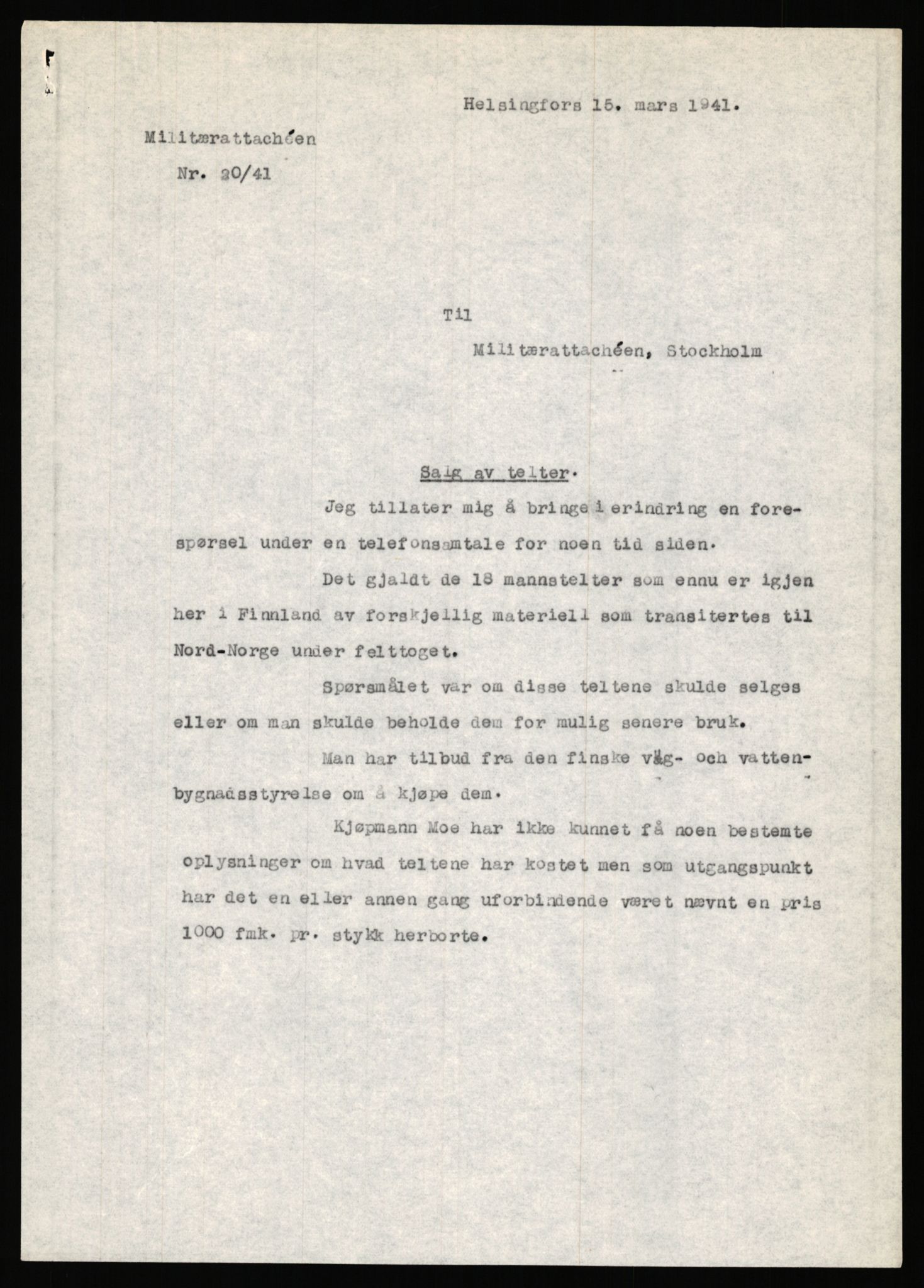 Forsvaret, Forsvarets krigshistoriske avdeling, RA/RAFA-2017/Y/Ya/L0006: II-C-11-11,2 - Utenriksdepartementet.  Legasjonen i Helsingfors., 1940-1946, p. 187