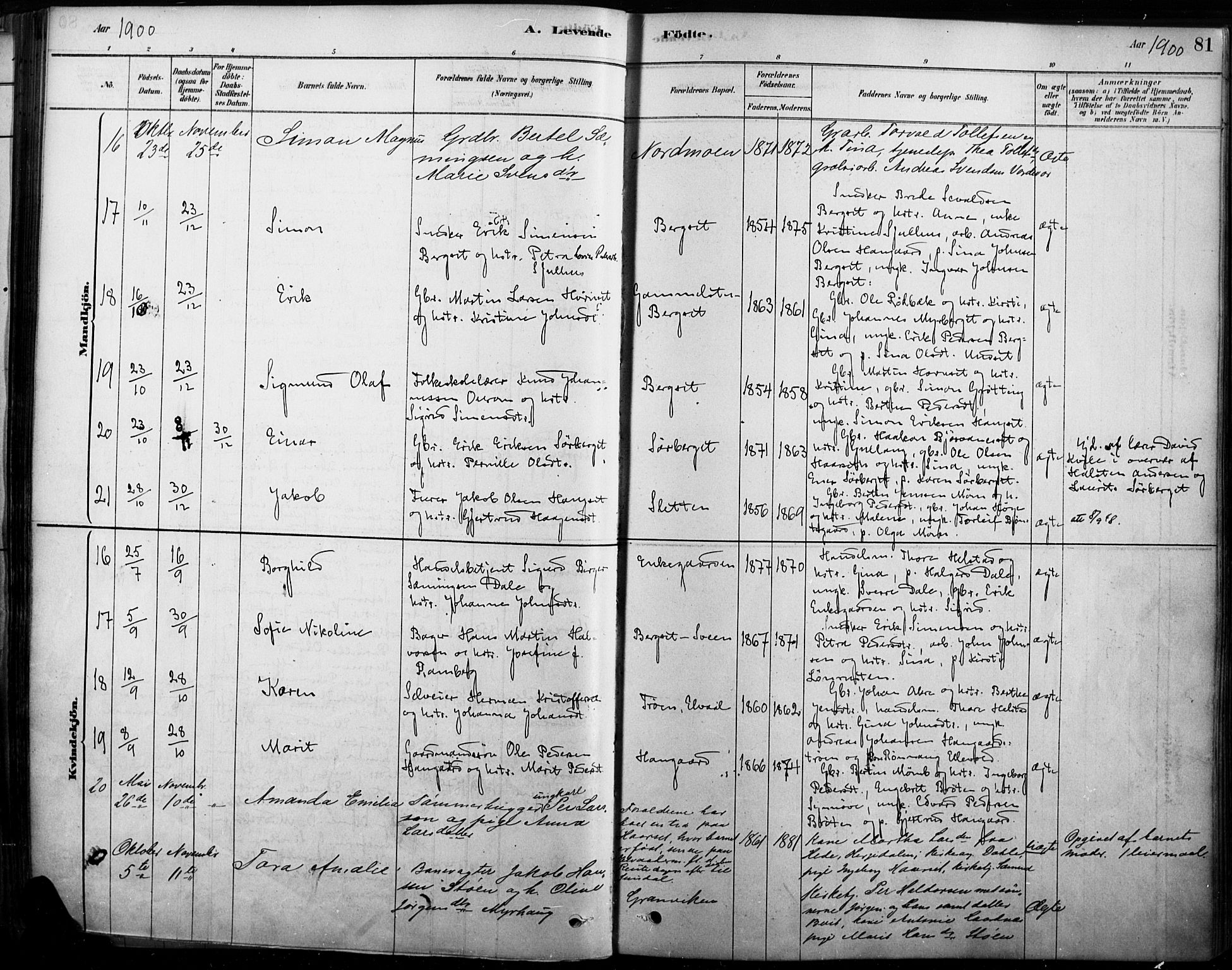 Rendalen prestekontor, SAH/PREST-054/H/Ha/Haa/L0009: Parish register (official) no. 9, 1878-1901, p. 81