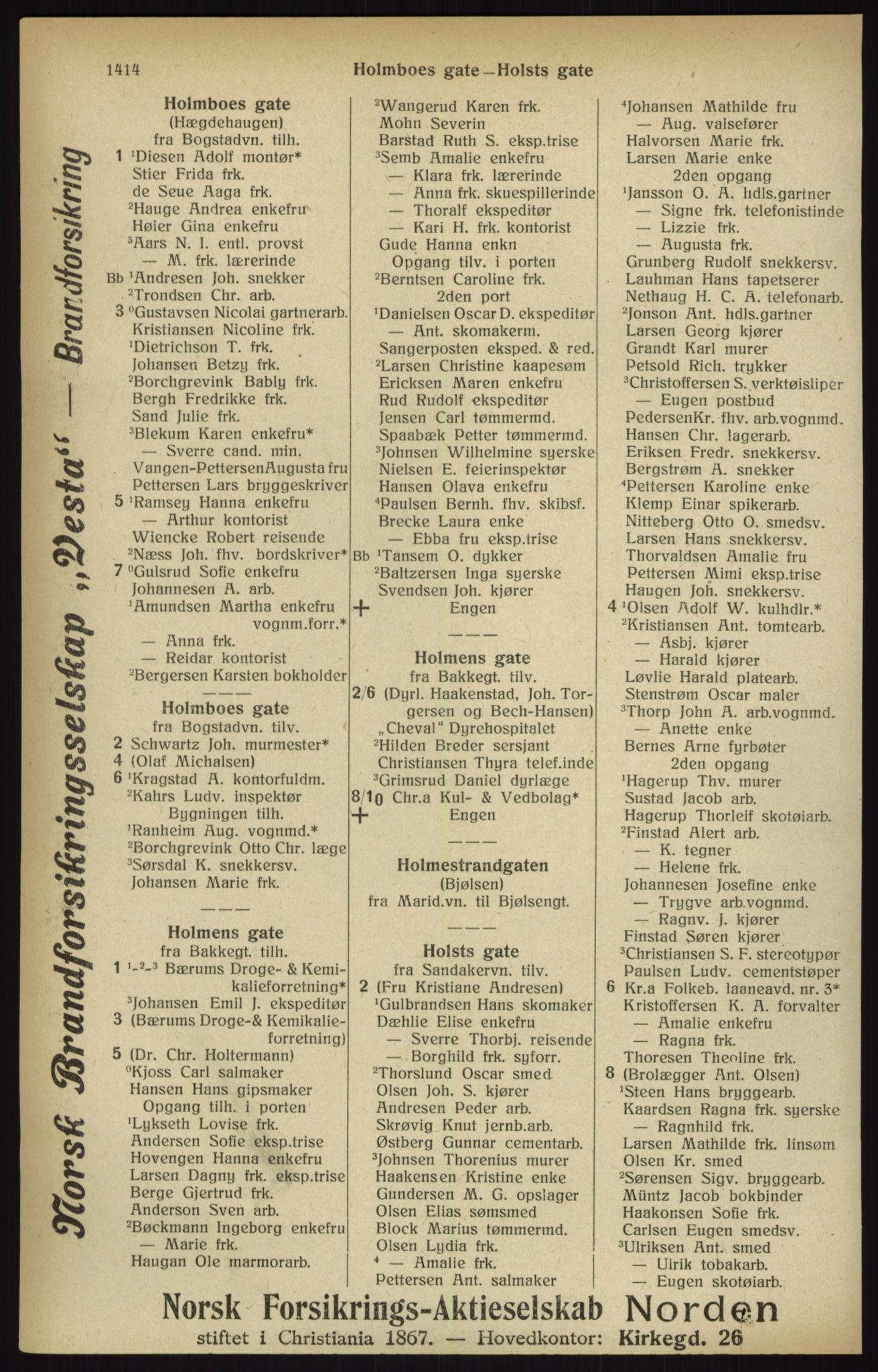 Kristiania/Oslo adressebok, PUBL/-, 1916, p. 1414